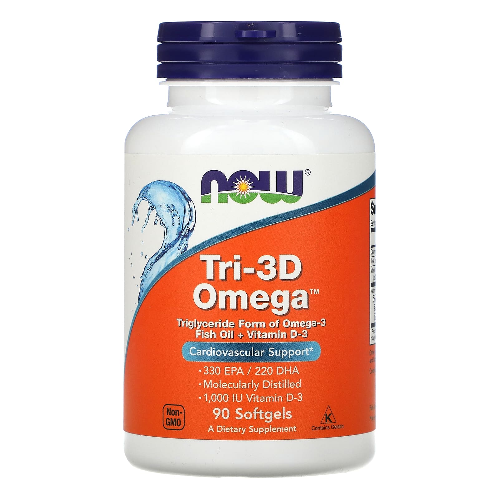 Now Foods, Tri-3D Omega, 90 Softgels UPC 733739016867 | HiLife Vitamins