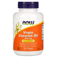 Now Foods, COCONUT OIL VIRGIN ORGANIC 1000MG 120, 120 Softgels UPC 733739017185 | HiLife Vitamins