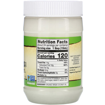 Now Foods, Coconut Oil Virgin Organic, 12 OZ oil UPC 733739017253 | HiLife Vitamins