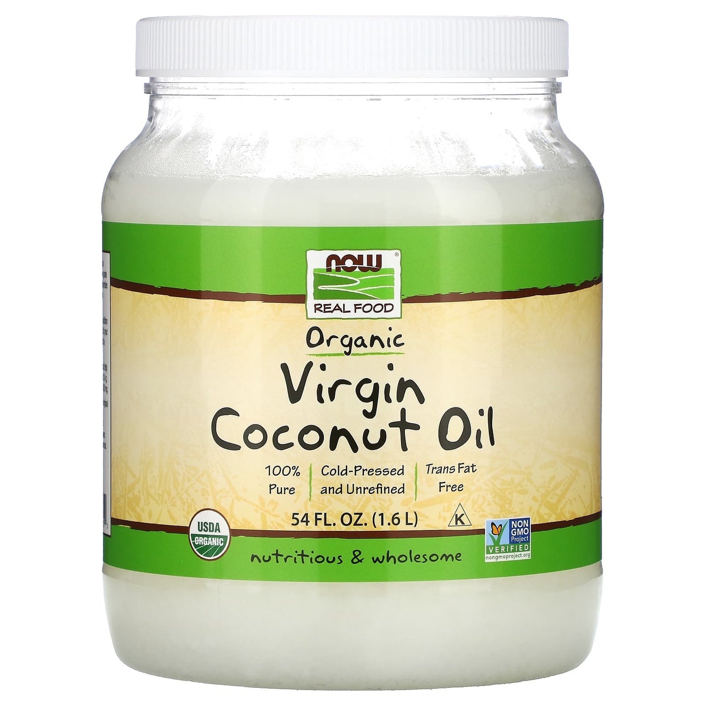Now Foods, Organic Coconut Oil Virgin, 54 OZ oil UPC 733739017352 | HiLife Vitamins