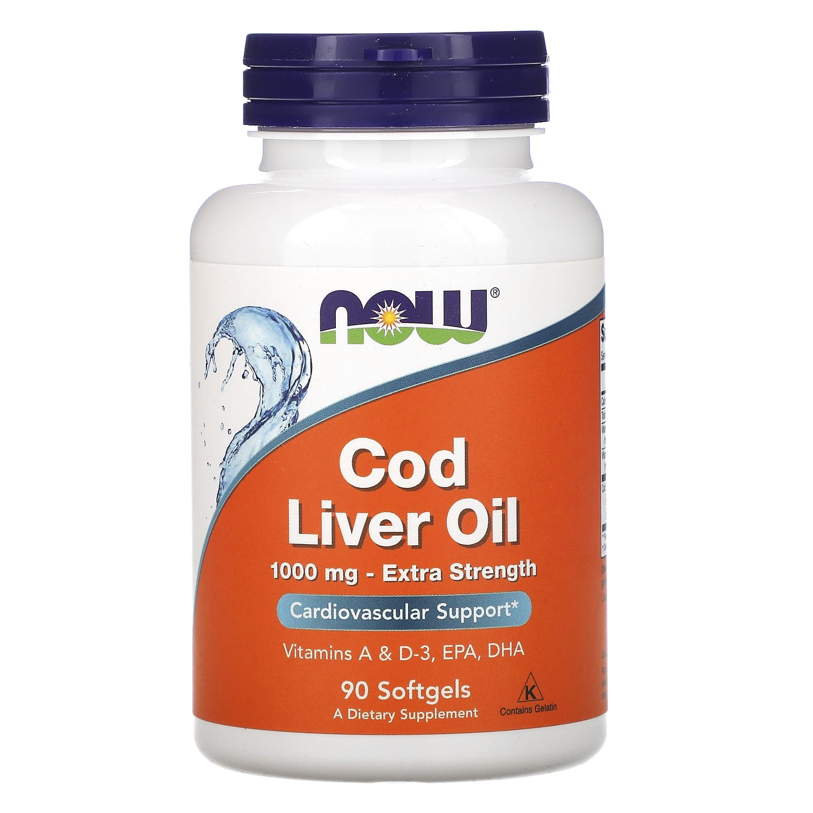 Now Foods, Cod Liver Oil 1,000mg, 90 oil UPC 733739017437 | HiLife Vitamins