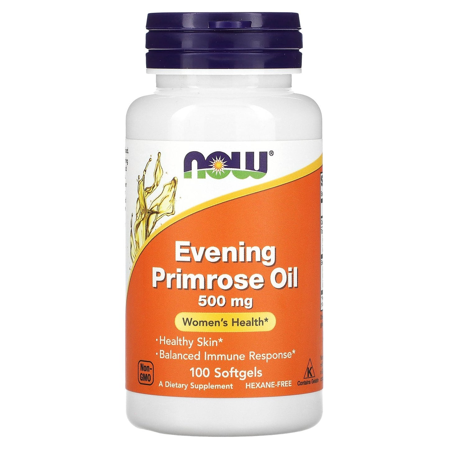 Now Foods, Evening Primrose Oil, 500 mg, 100 Softgels UPC 733739017505 | HiLife Vitamins