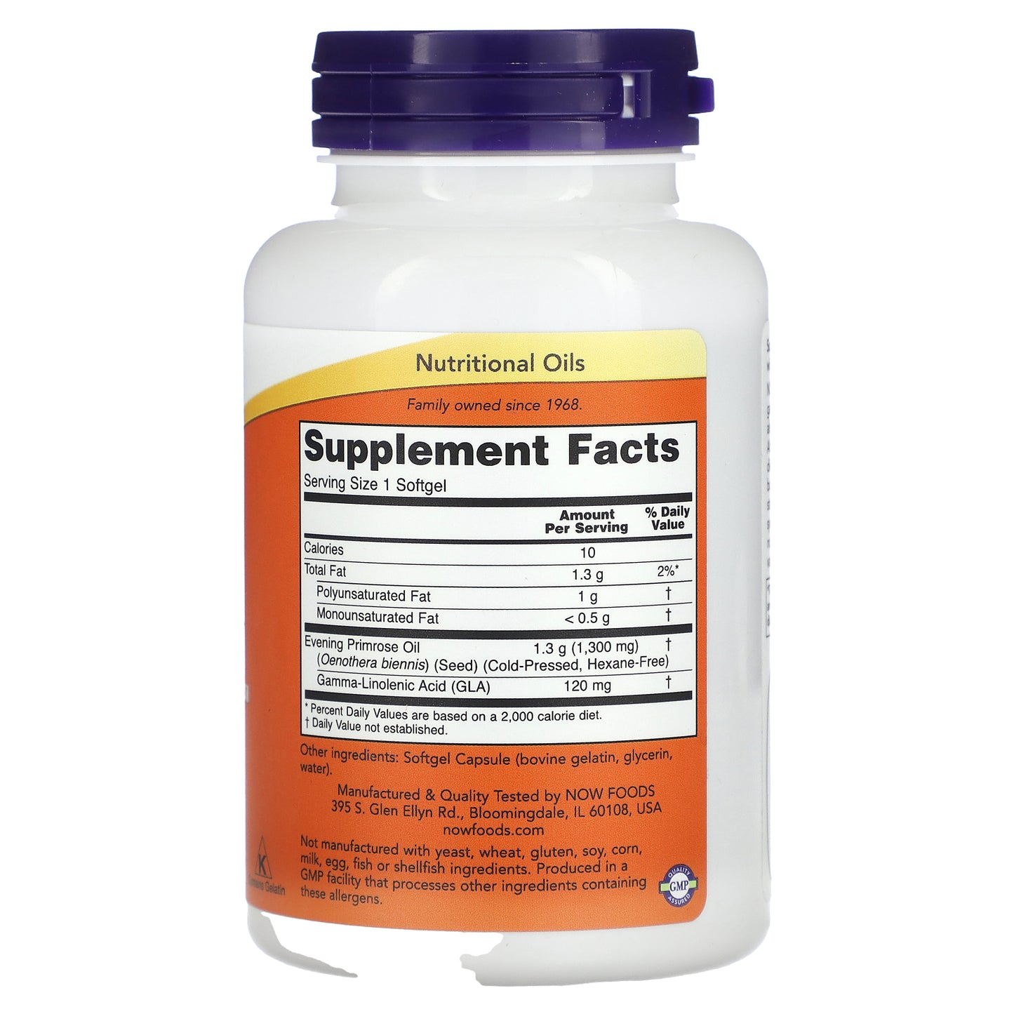 Now Foods, Super Primrose, Evening Primrose Oil, 1,300 mg, 60 Softgels UPC 733739017550 | HiLife Vitamins