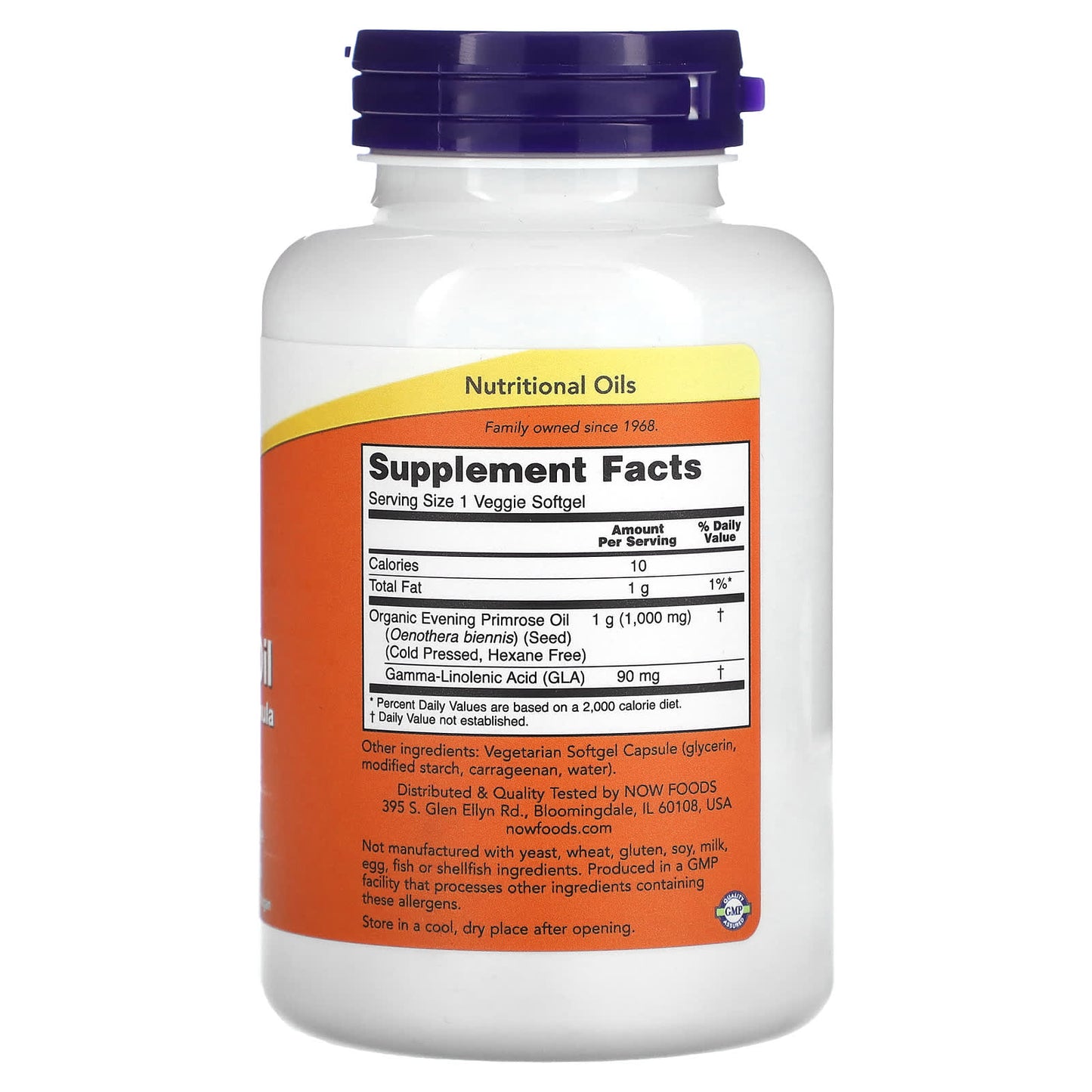 Now Foods, EVENING PRIM OIL ORG 1000mg, 90 Veg Gels UPC 733739017581 | HiLife Vitamins