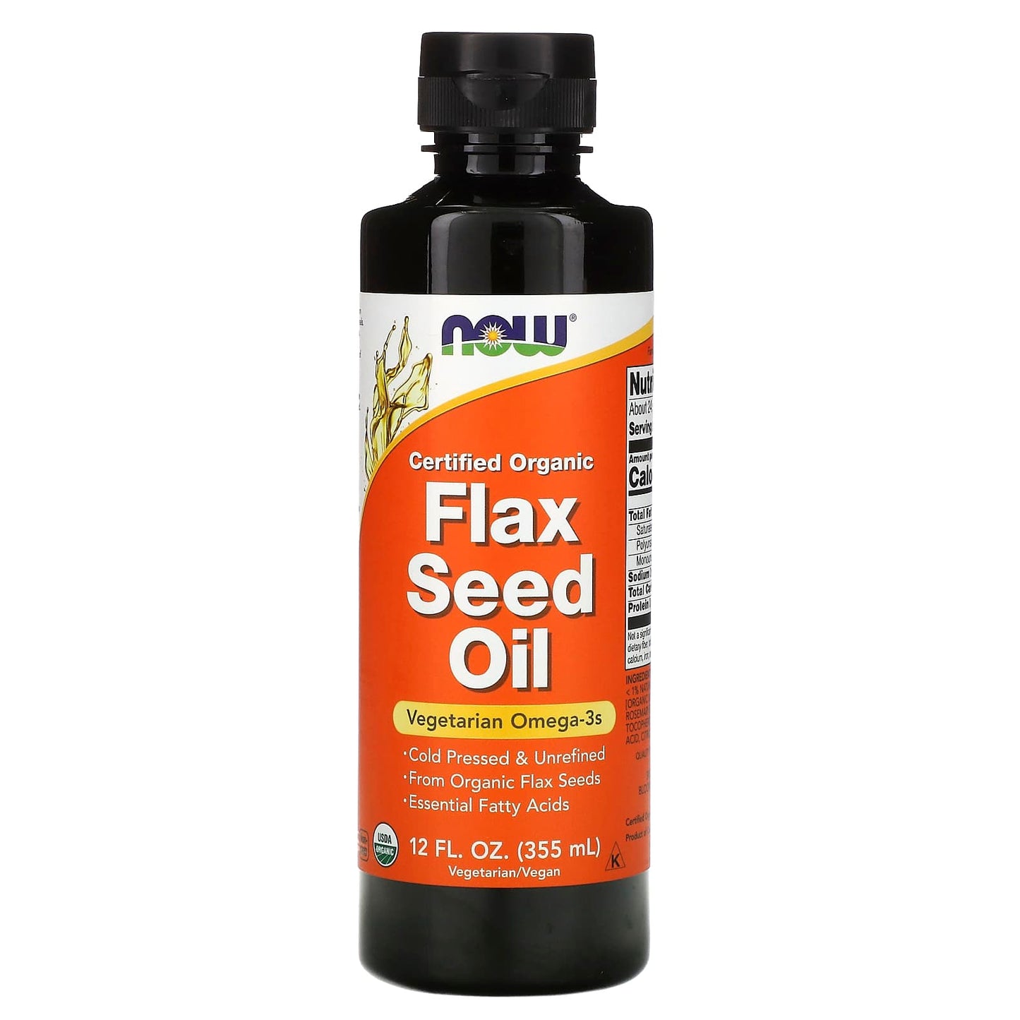 Now Foods, Flax Seed Oil, FL OZ oil UPC 733739017604 | HiLife Vitamins