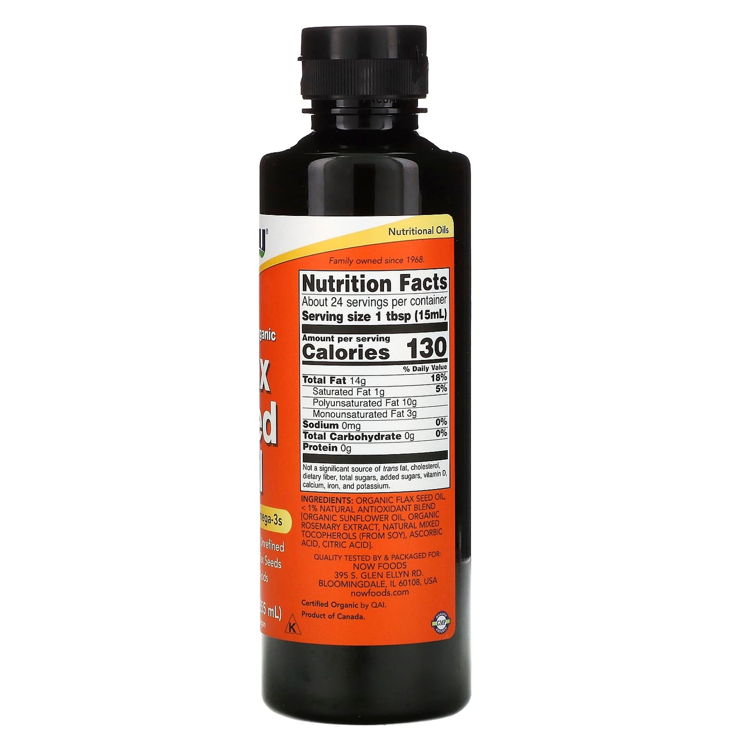 Now Foods, Flax Seed Oil, FL OZ oil UPC 733739017604 | HiLife Vitamins