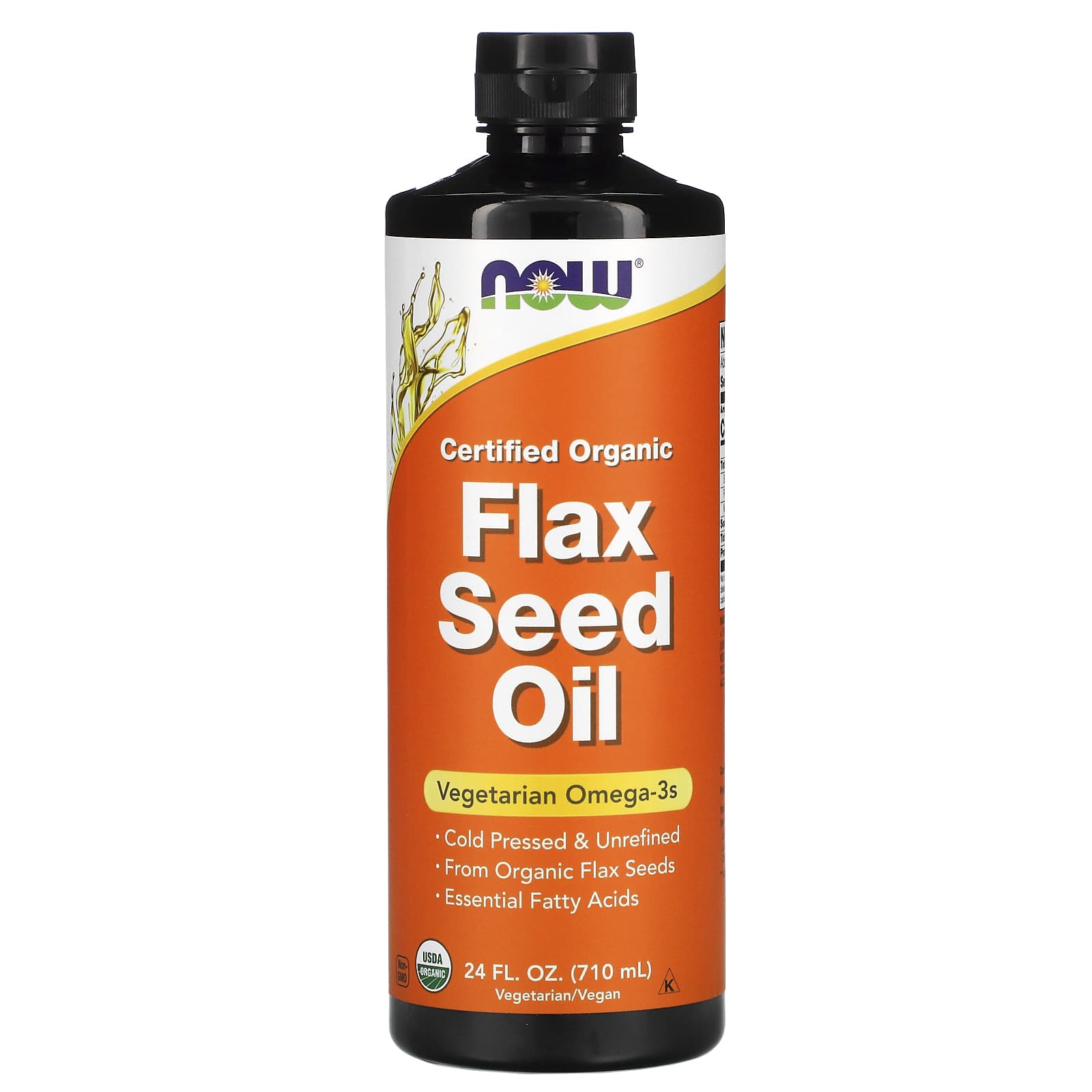 Now Foods, Flax Seed Oil, 24 Fl OZ UPC 733739017611 | HiLife Vitamins