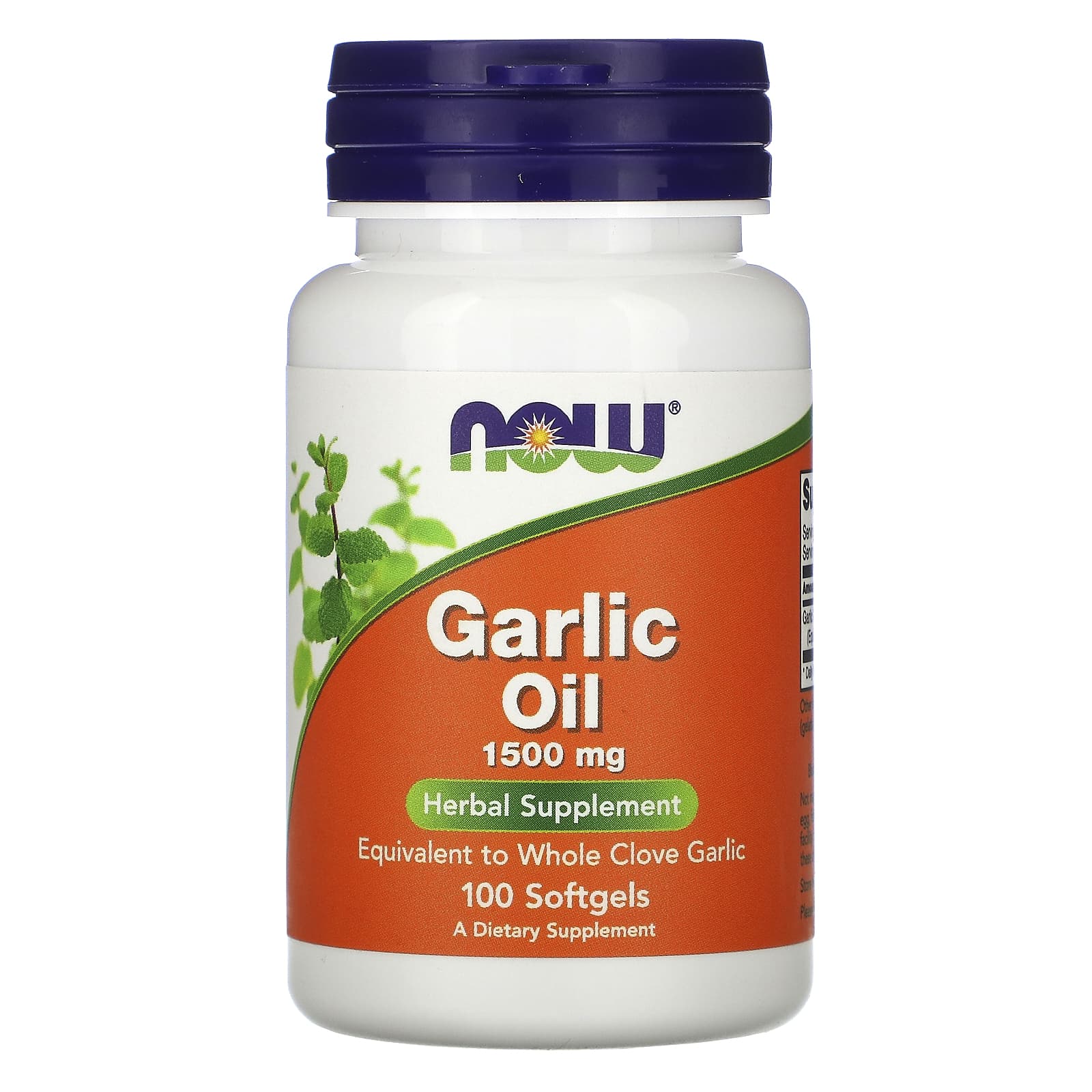 Now Foods, GARLIC OIL 1500mg, 100 Softgels UPC 733739017901 | HiLife Vitamins
