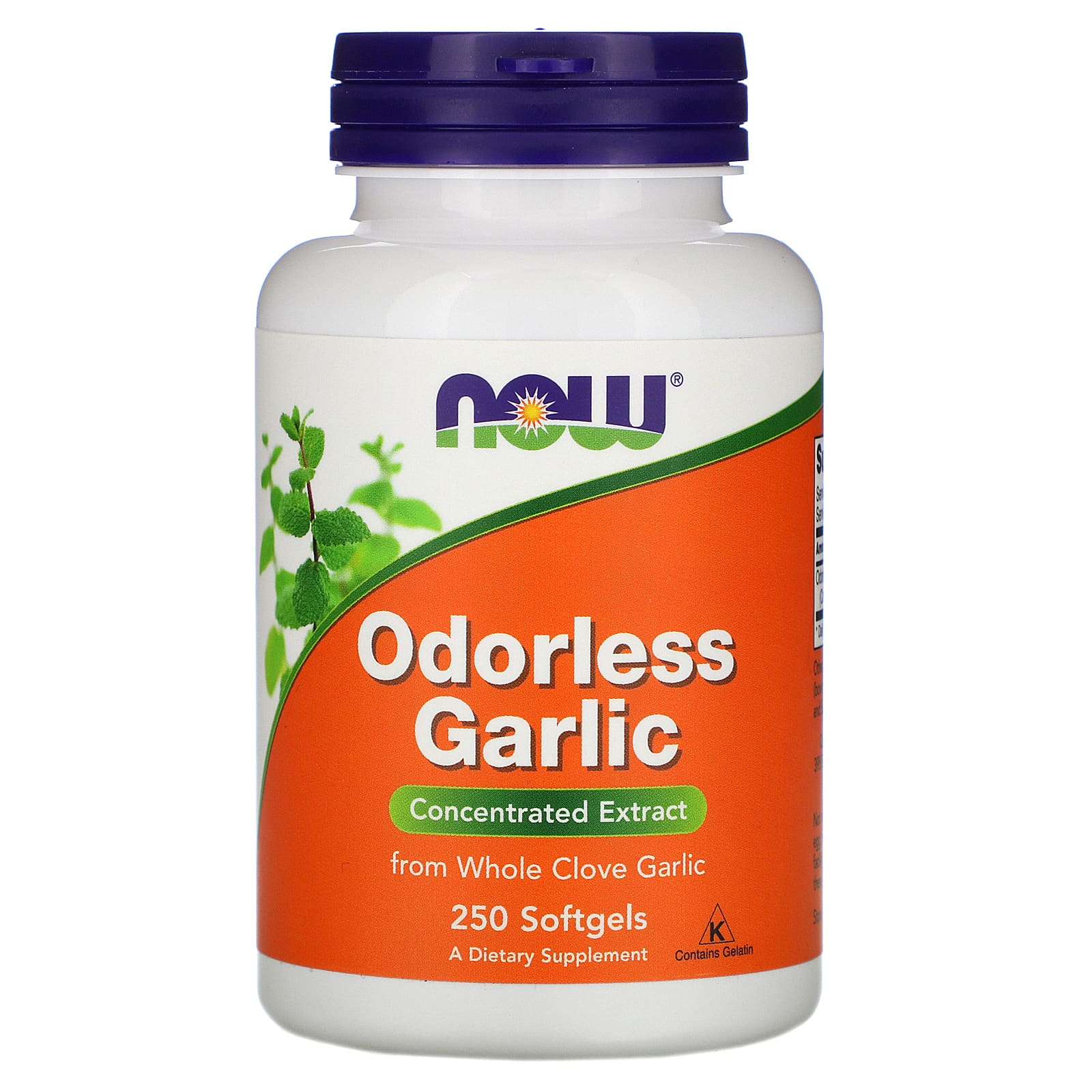 Now Foods, Odorless Garlic Original, 250 Softgels UPC 733739018083 | HiLife Vitamins