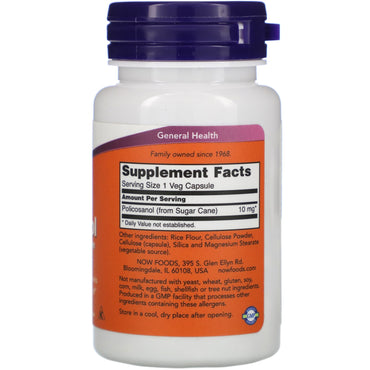 Now Foods, Policosanol 10 mg, 90 Veg Capsules UPC 733739018236 | HiLife Vitamins