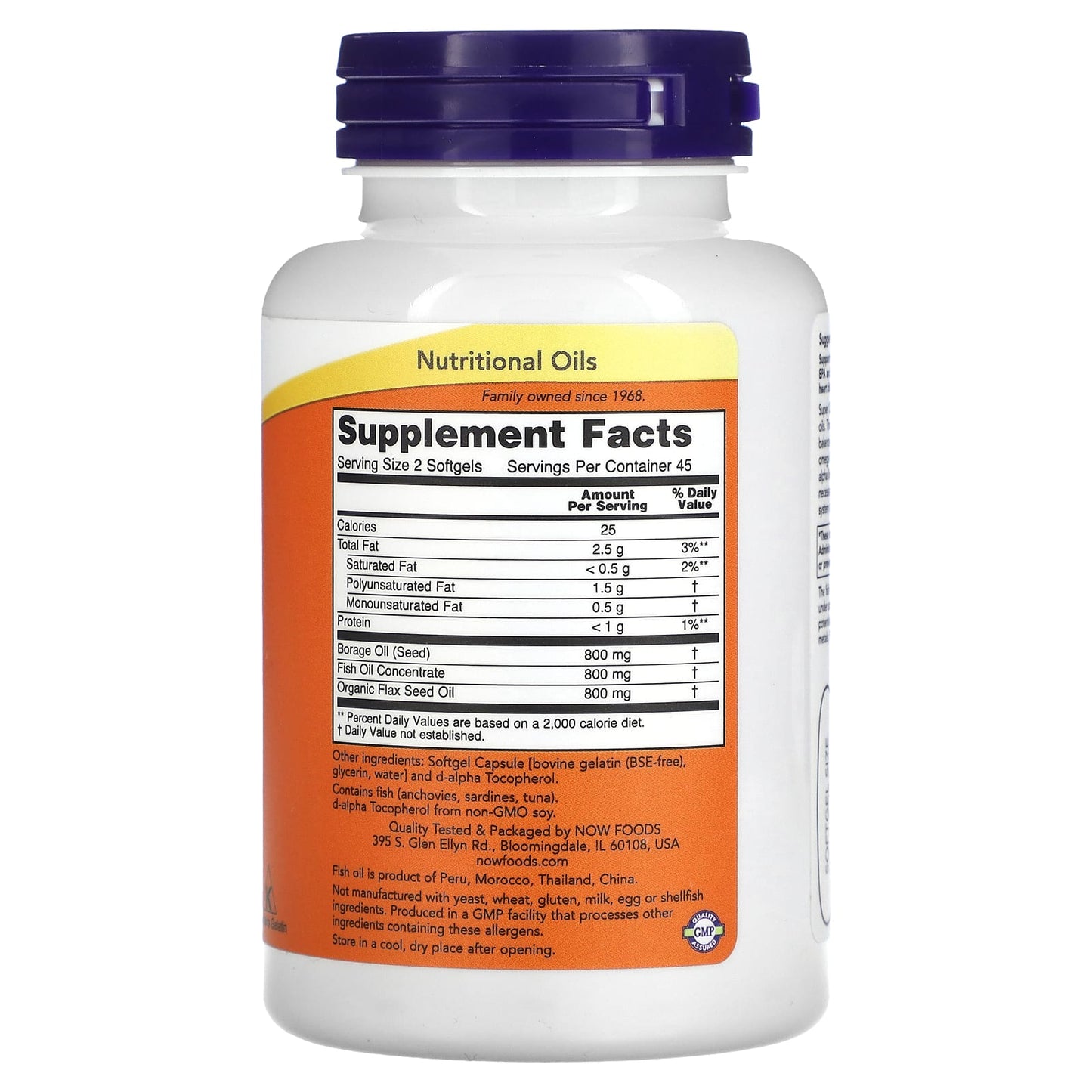 Now Foods, Super Omega 3-6-9 1200 mg, 90 Softgels UPC 733739018397 | HiLife Vitamins