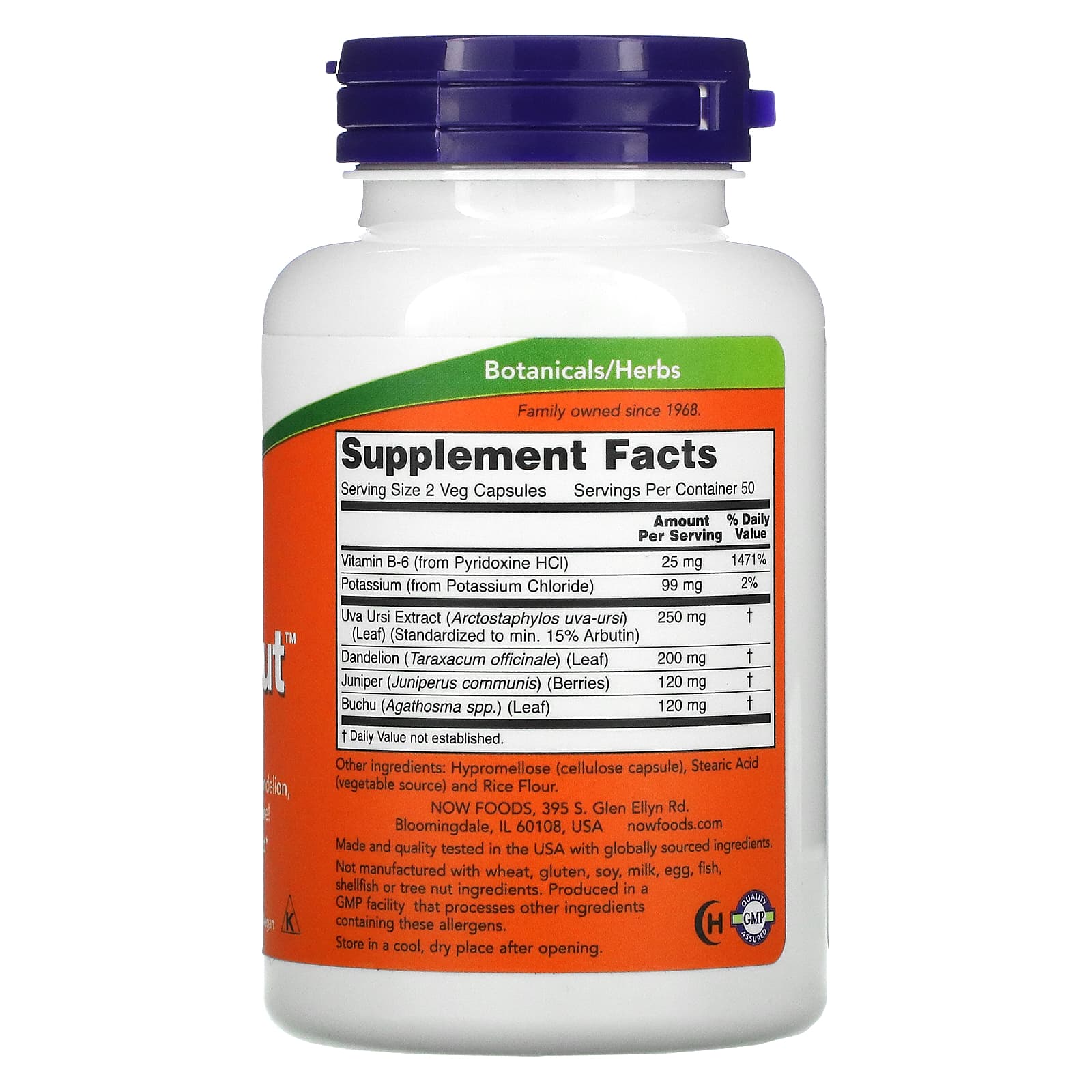Now Foods, Water Out™, 100 Veg Capsules UPC 733739019080 | HiLife Vitamins