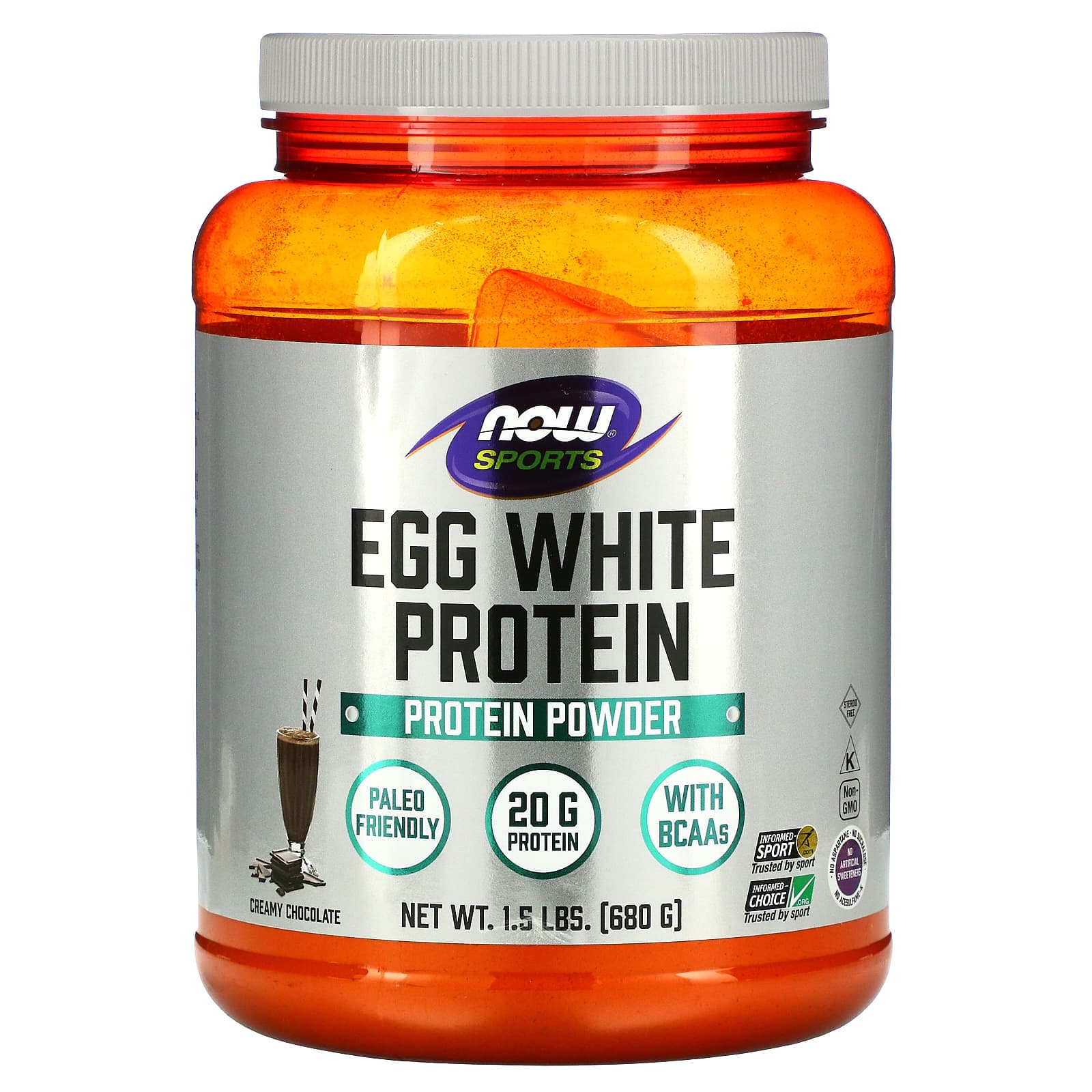 Now Foods, EGGWHITE PROTEIN CHOCOLATE, 1.5 Powder UPC 733739020444 | HiLife Vitamins