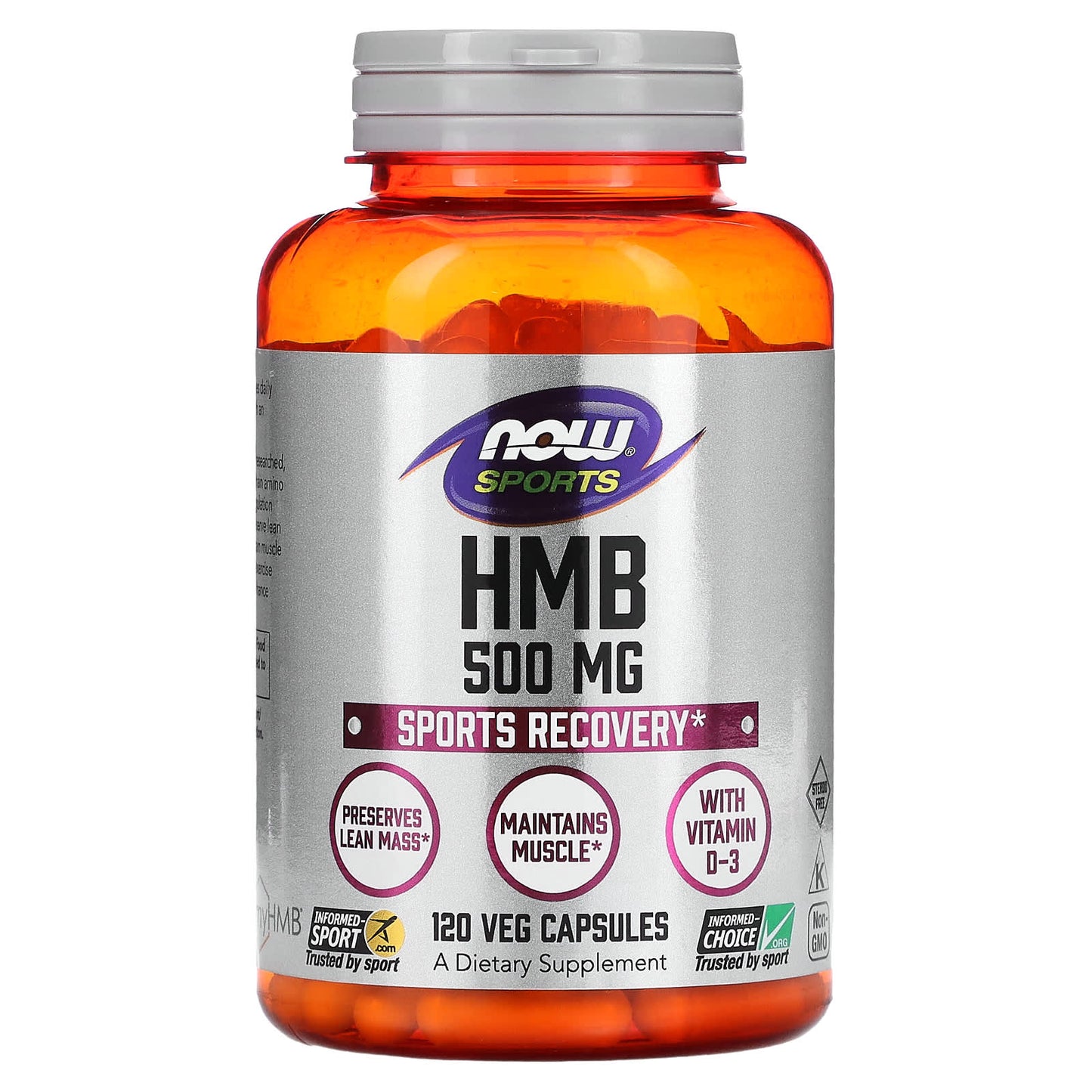 Now Foods, Hmb 500mg, 120 Veg Capsules UPC 733739020543 | HiLife Vitamins