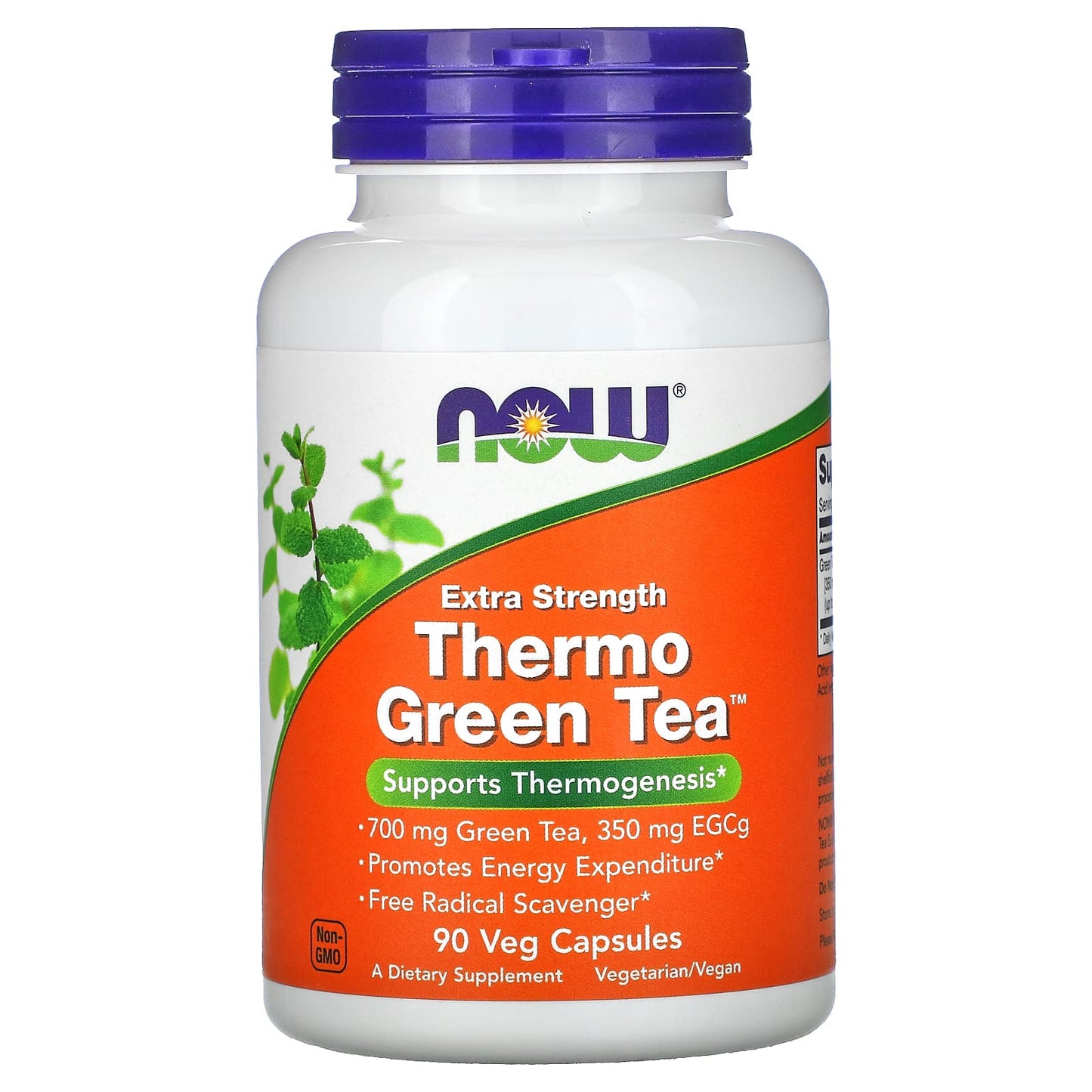 Now Foods, Thermo Green Tea, 90 Vegetarian Capsules UPC 733739020758 | HiLife Vitamins