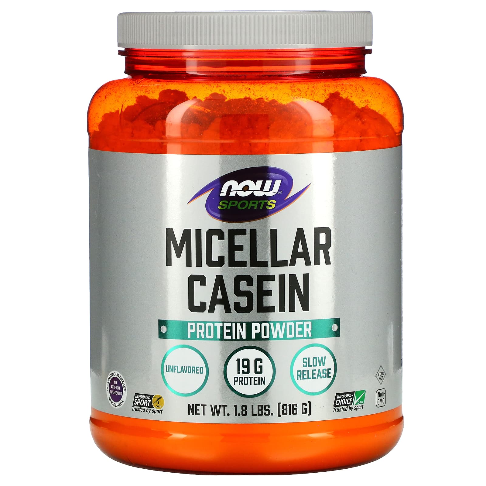 Now Foods, MICELLAR CASEIN (UNFLAVORED), 1.8 LB UPC 733739021229 | HiLife Vitamins