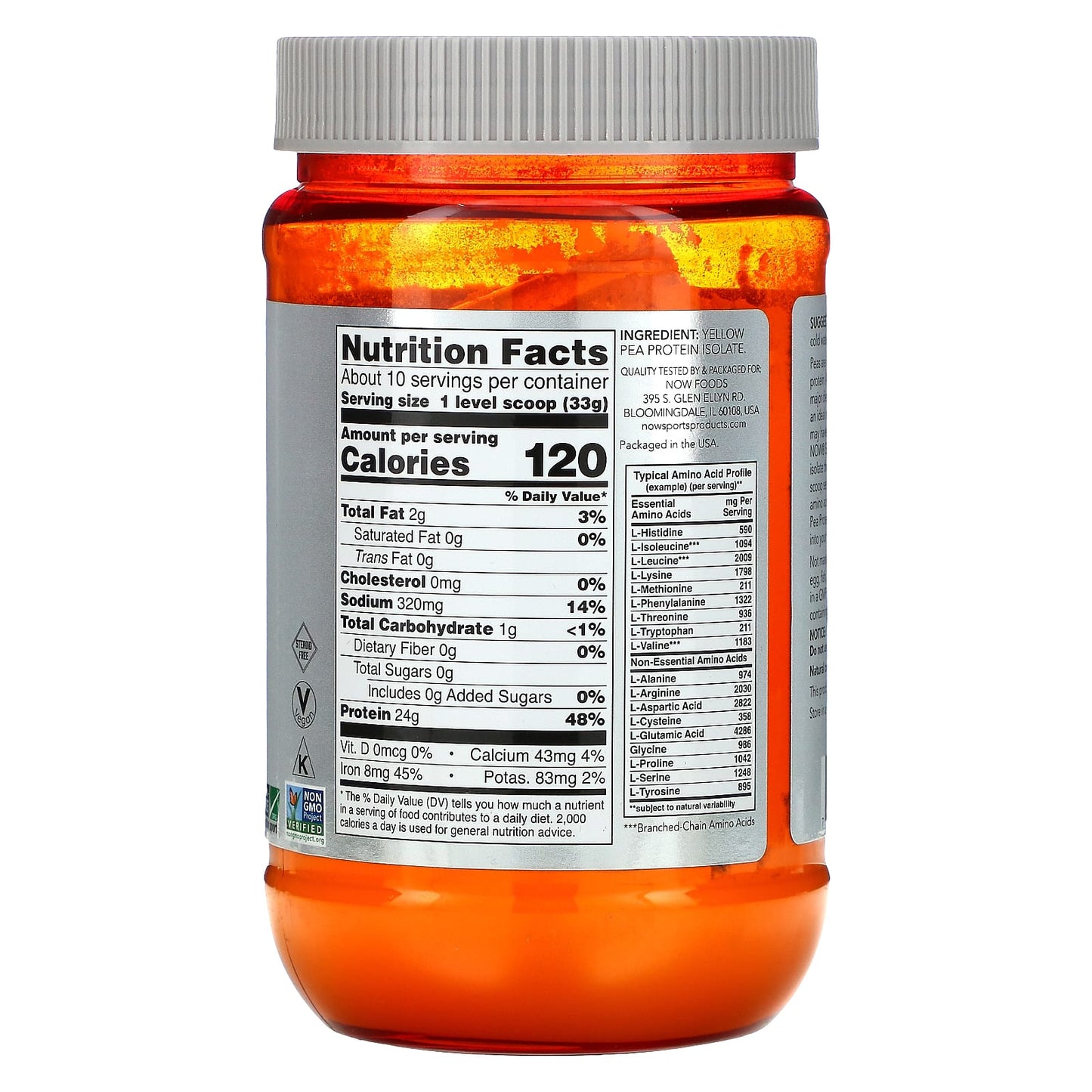 Now Foods, Pea Protein, 12 OZ OZ UPC 733739021328 | HiLife Vitamins