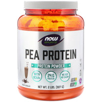 Now Foods, Pea Protein Chocolate, 2 LB UPC 733739021335 | HiLife Vitamins