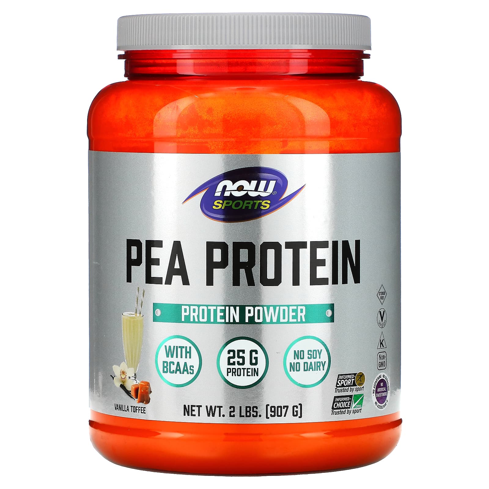 Now Foods, PEA PROTEIN VANILLA TOFFEE, 2 Powder UPC 733739021342 | HiLife Vitamins