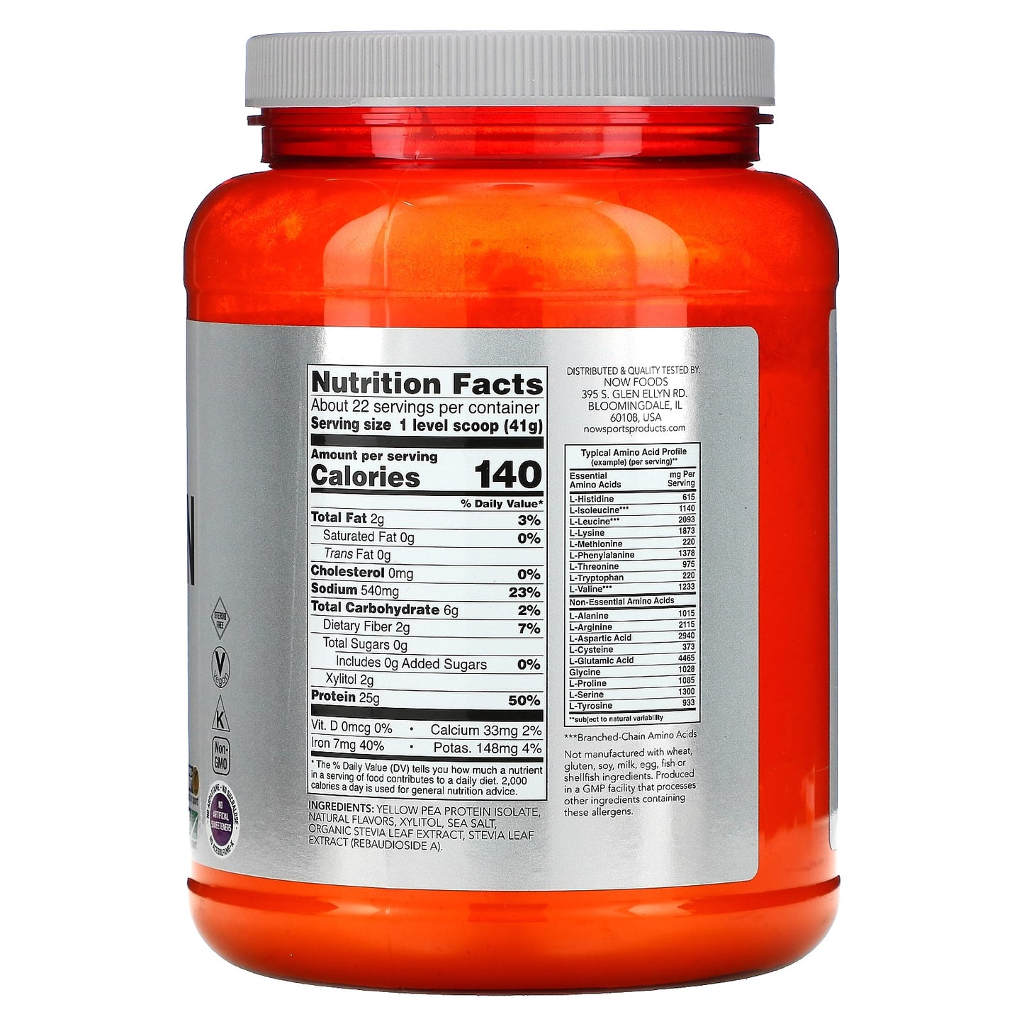Now Foods, PEA PROTEIN VANILLA TOFFEE, 2 Powder UPC 733739021342 | HiLife Vitamins