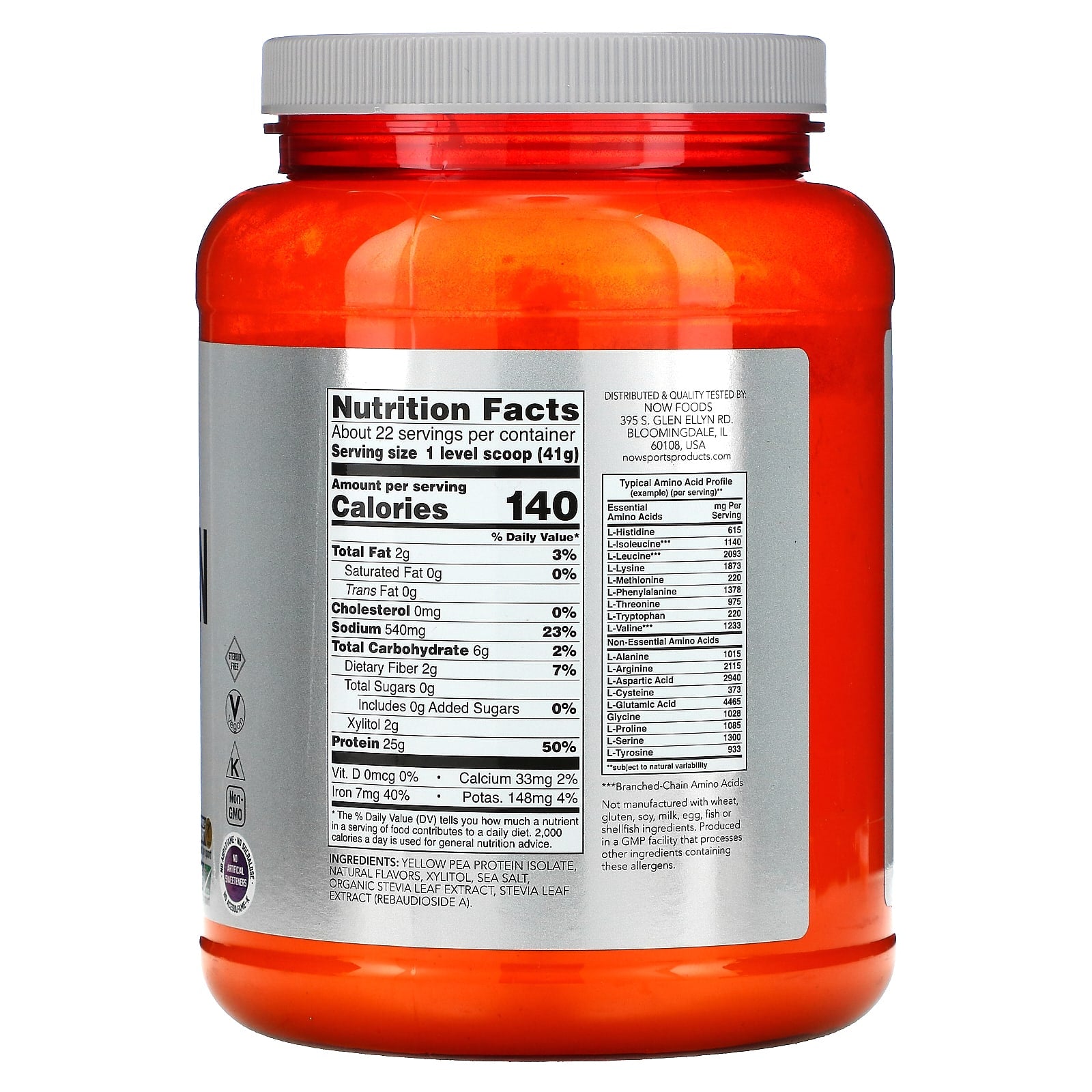 Now Foods, PEA PROTEIN VANILLA TOFFEE, 2 Powder UPC 733739021342 | HiLife Vitamins