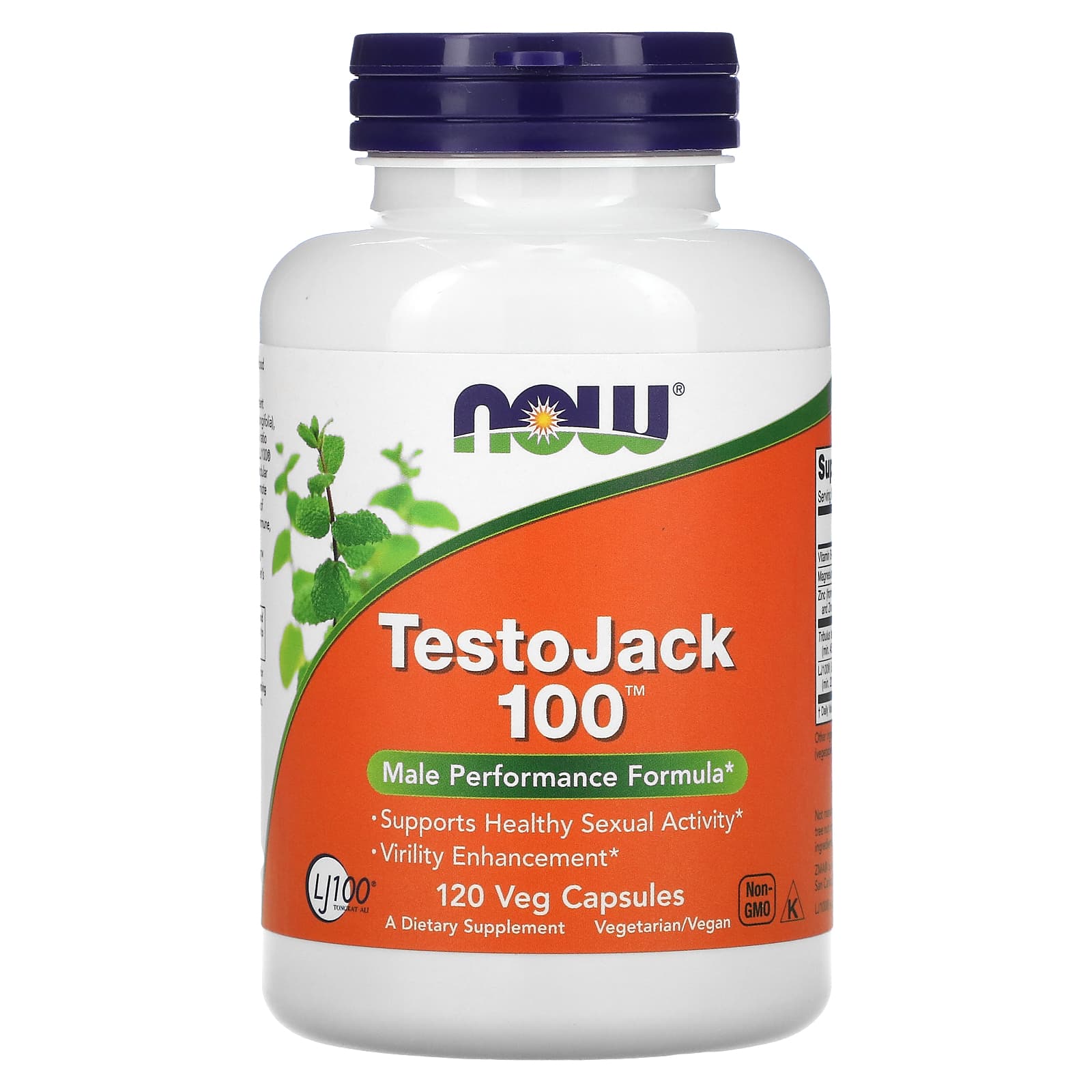 Now Foods, Testo Jack 100 120, 120 Vegetarian Capsules UPC 733739021380 | HiLife Vitamins