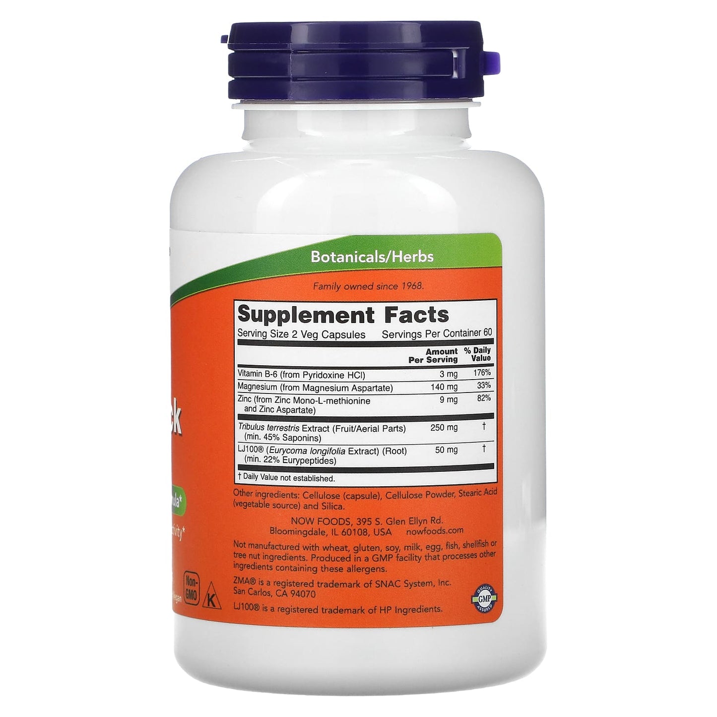 Now Foods, Testo Jack 100 120, 120 Vegetarian Capsules UPC 733739021380 | HiLife Vitamins