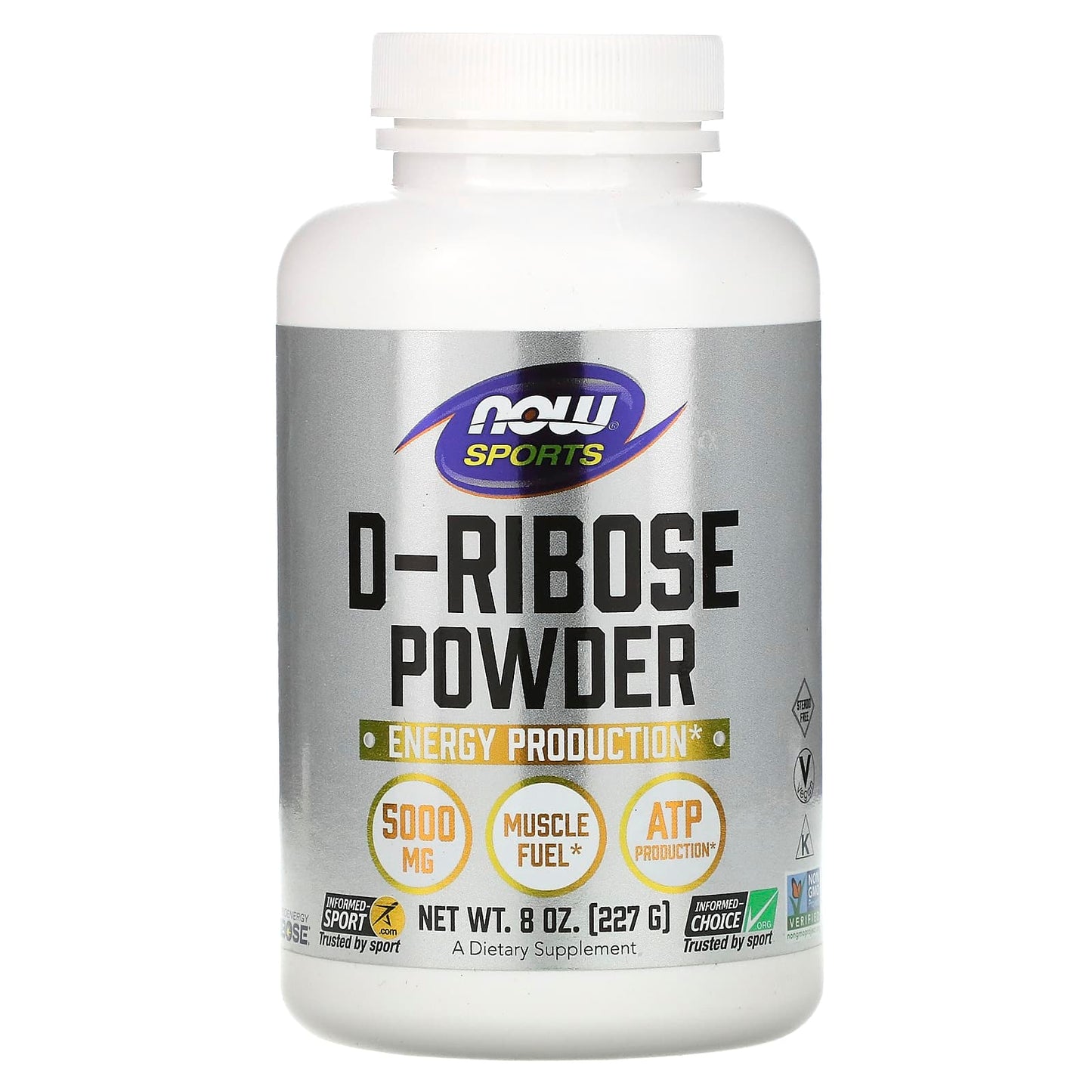 Now Foods, D-Ribose Pure, 8 OZ Powder UPC 733739021472 | HiLife Vitamins