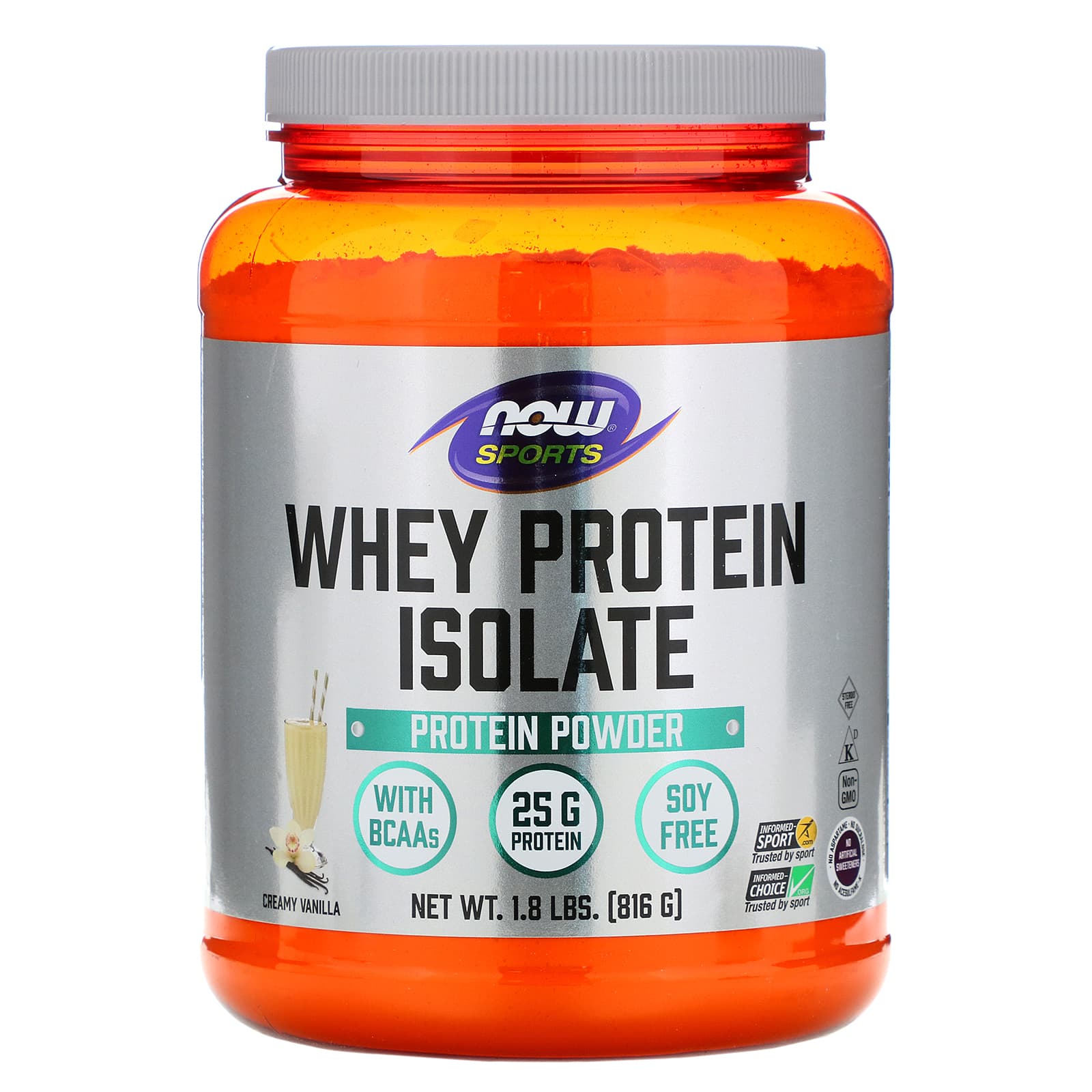 Now Foods, WHEY PROTEIN ISOLATE VANILLA, 1.8 Powder UPC 733739021601 | HiLife Vitamins