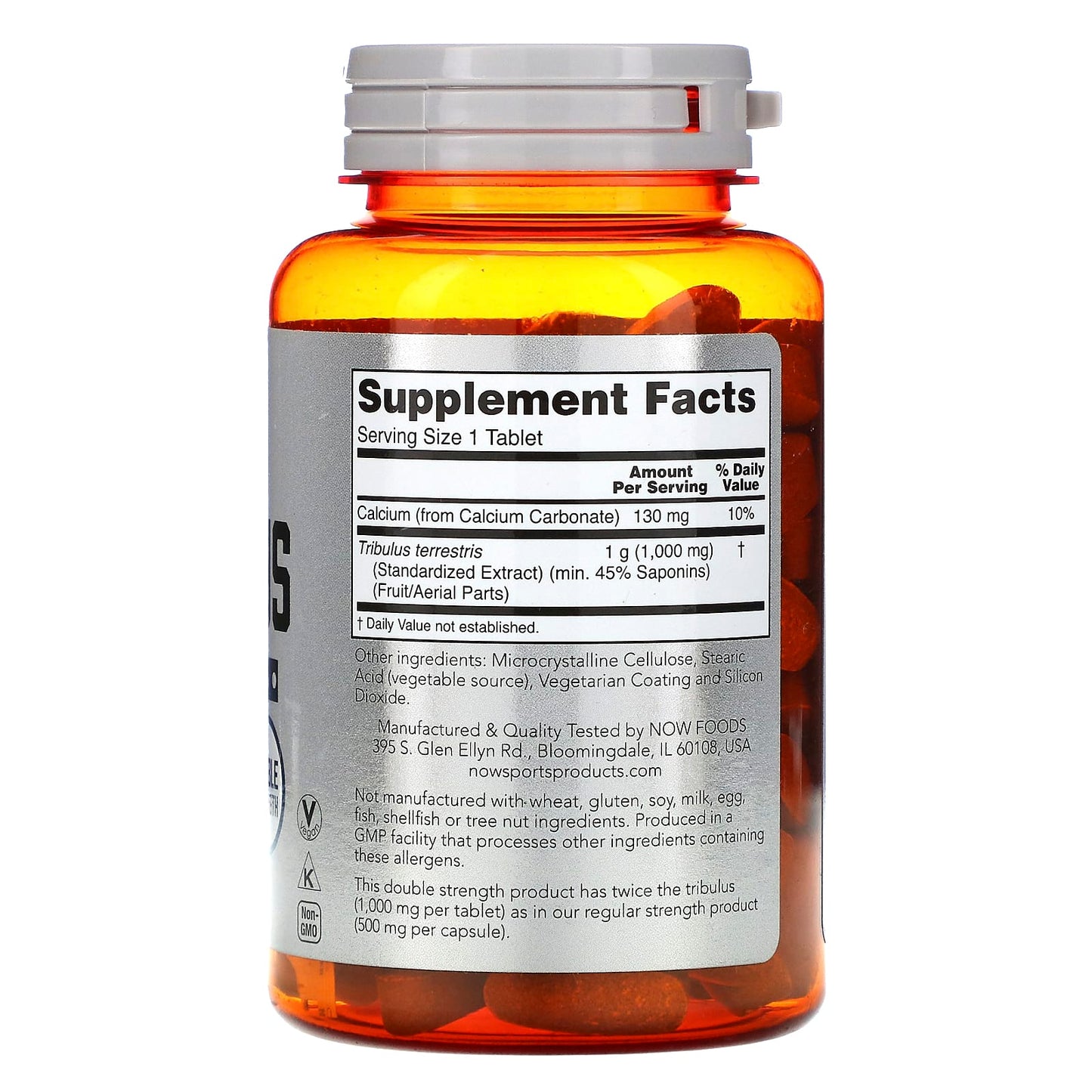 Now Foods, TRIBULUS 1000mg, 90 Tablets UPC 733739021717 | HiLife Vitamins