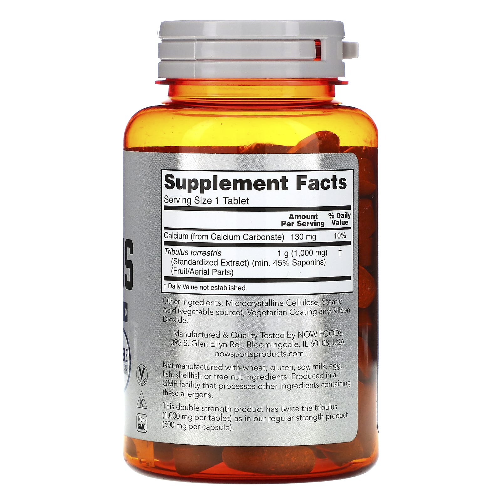 Now Foods, TRIBULUS 1000mg, 90 Tablets UPC 733739021717 | HiLife Vitamins