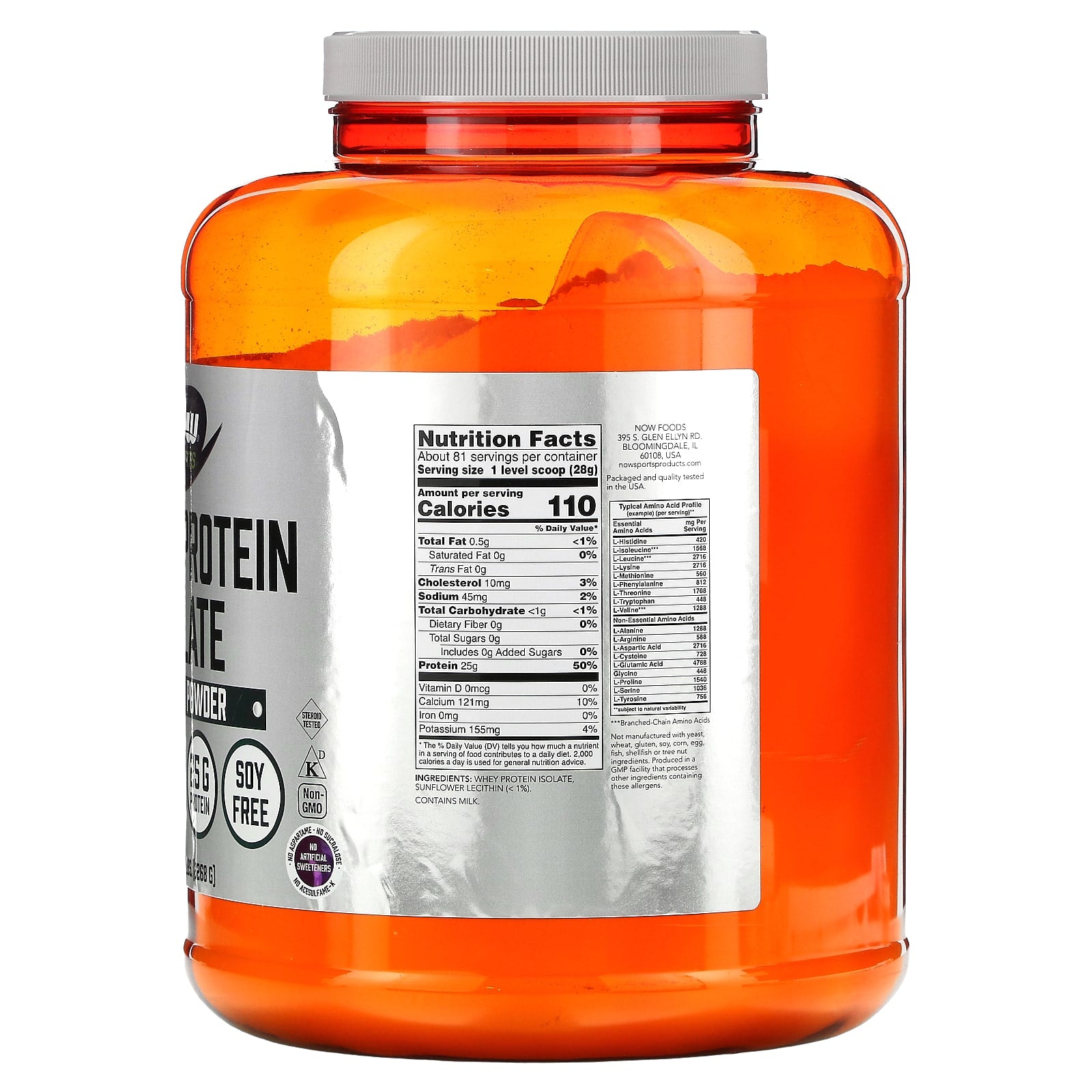 Now Foods, WHEY PROTEIN ISOLATE PURE, 5 LB UPC 733739021748 | HiLife Vitamins