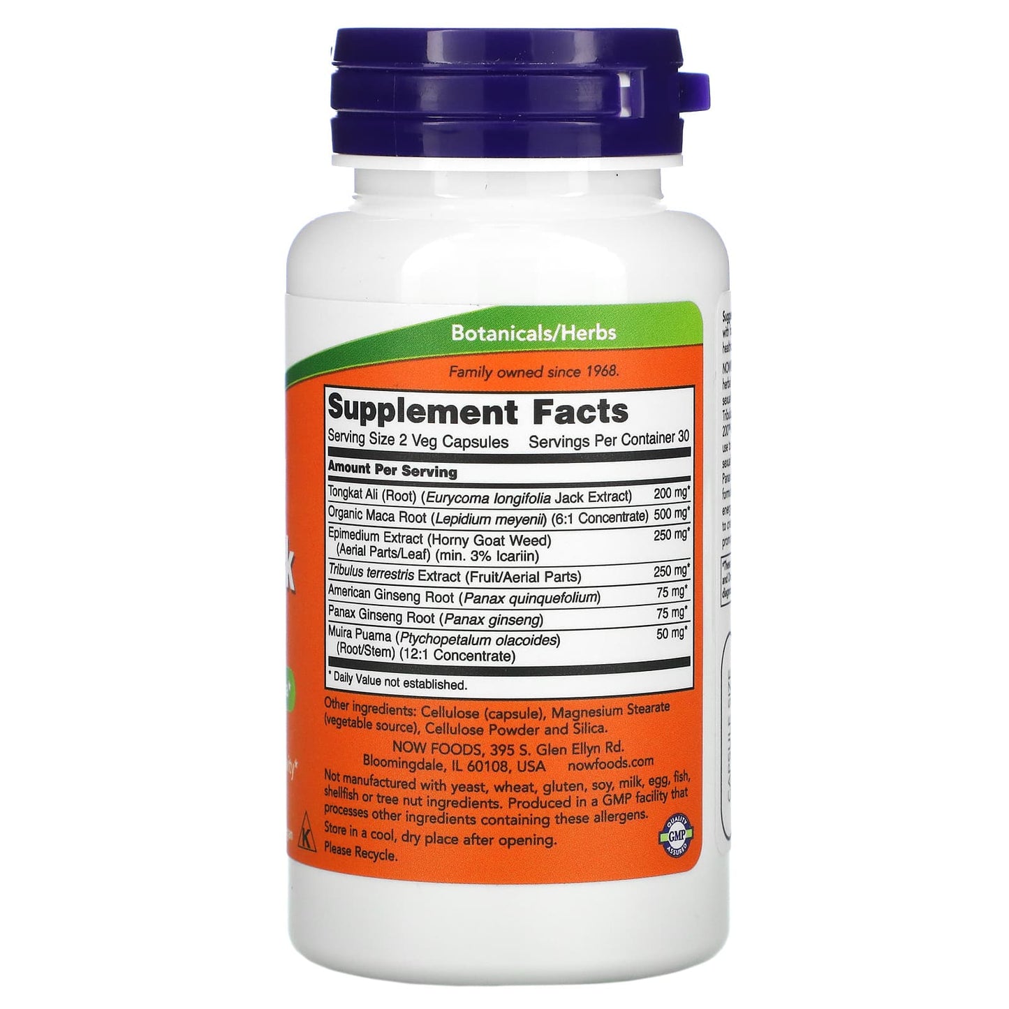 Now Foods, TestoJack 200, 60 Veg Capsules UPC 733739021984 | HiLife Vitamins