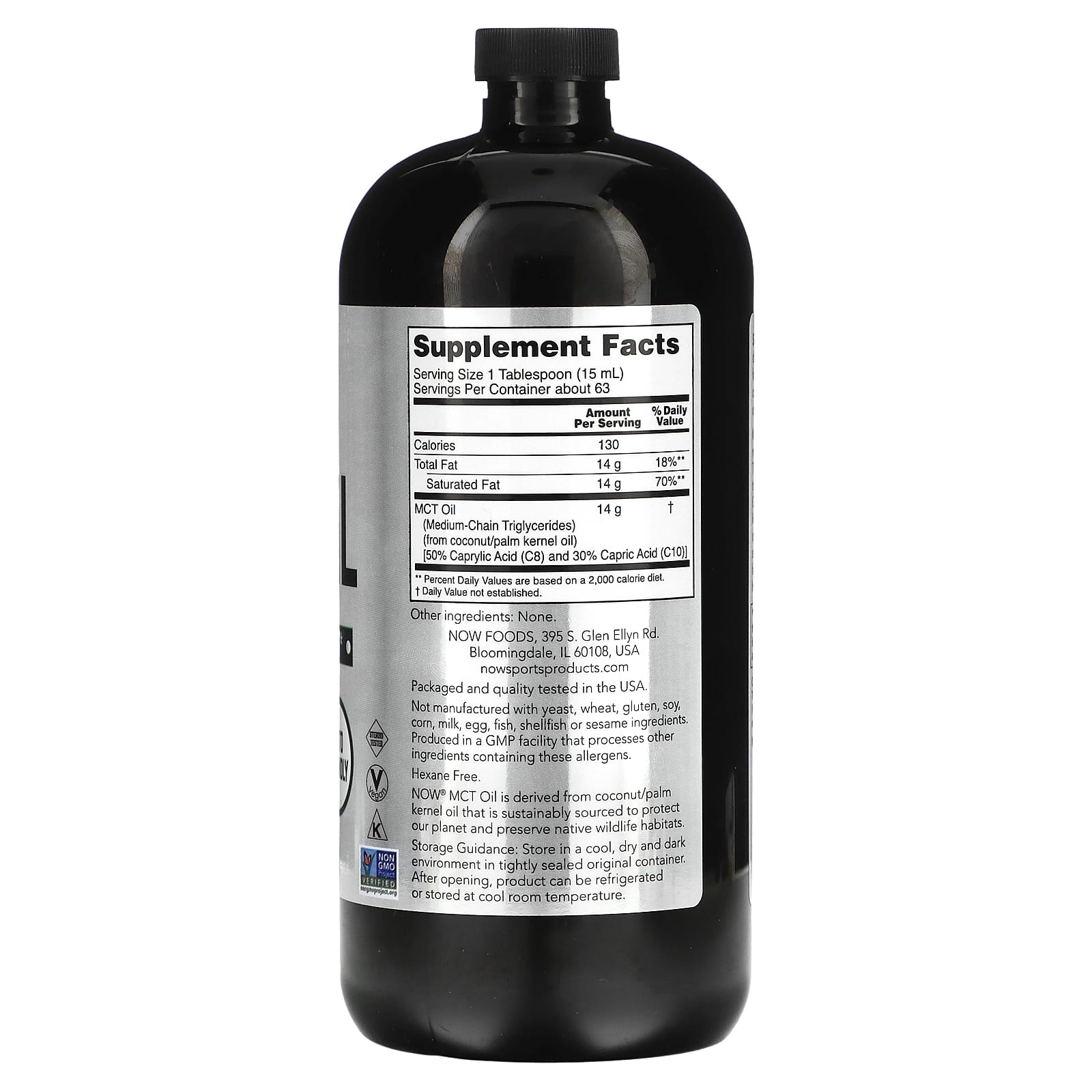 Now Foods, Sports, MCT Oil, 32 Fl OZ UPC 733739021991 | HiLife Vitamins