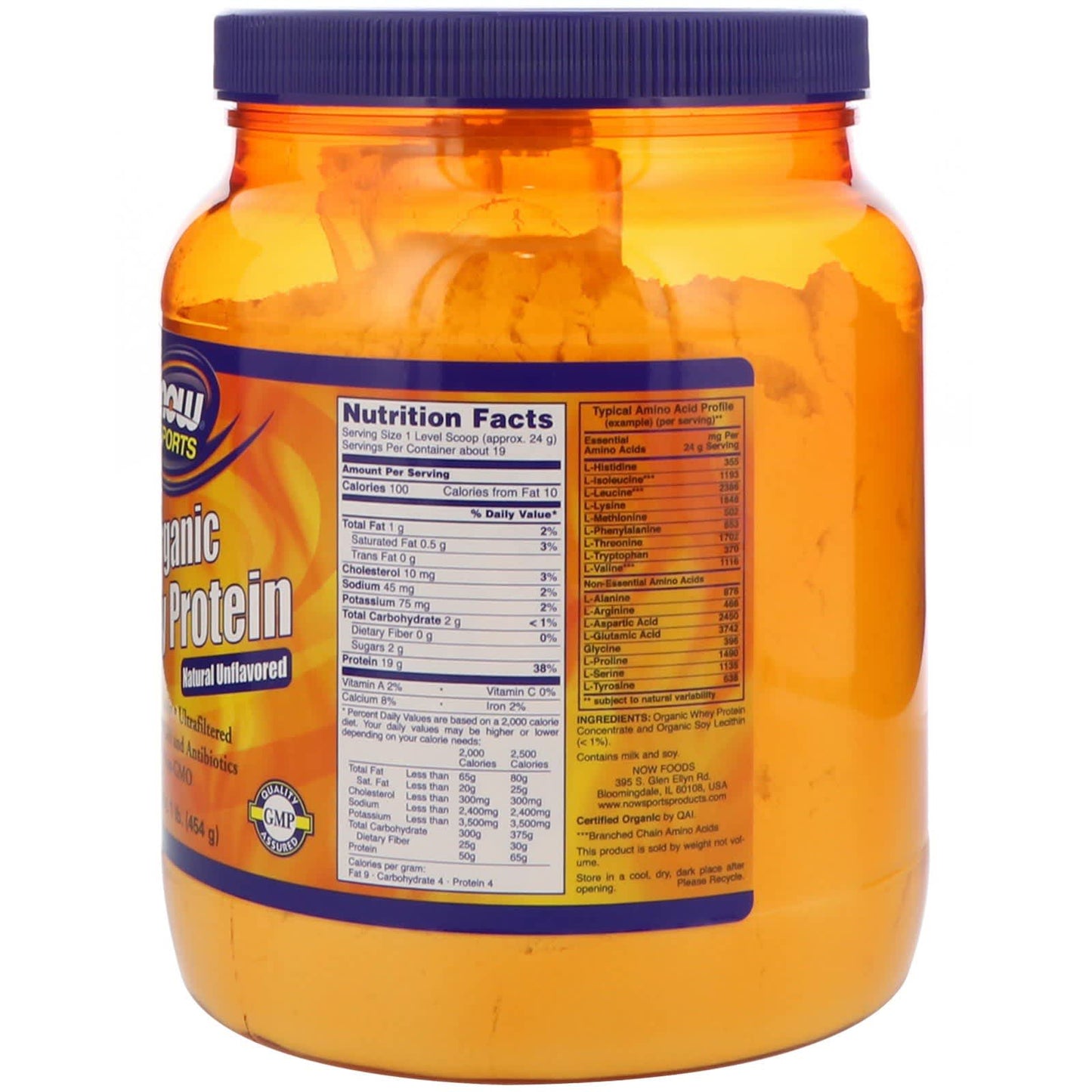 Now Foods, Organic Whey Protein Concentrate, 1 Powder UPC 733739022059 | HiLife Vitamins