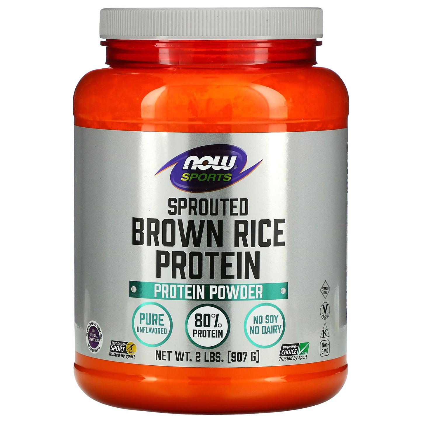 Now Foods, SPROUTED BROWN RICE PROTEIN, 2 LB UPC 733739022066 | HiLife Vitamins
