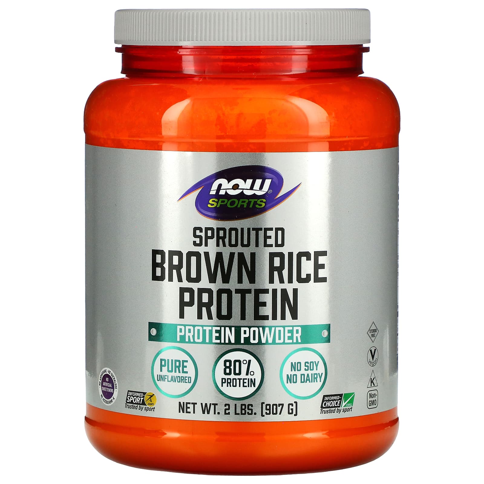 Now Foods, SPROUTED BROWN RICE PROTEIN, 2 LB UPC 733739022066 | HiLife Vitamins