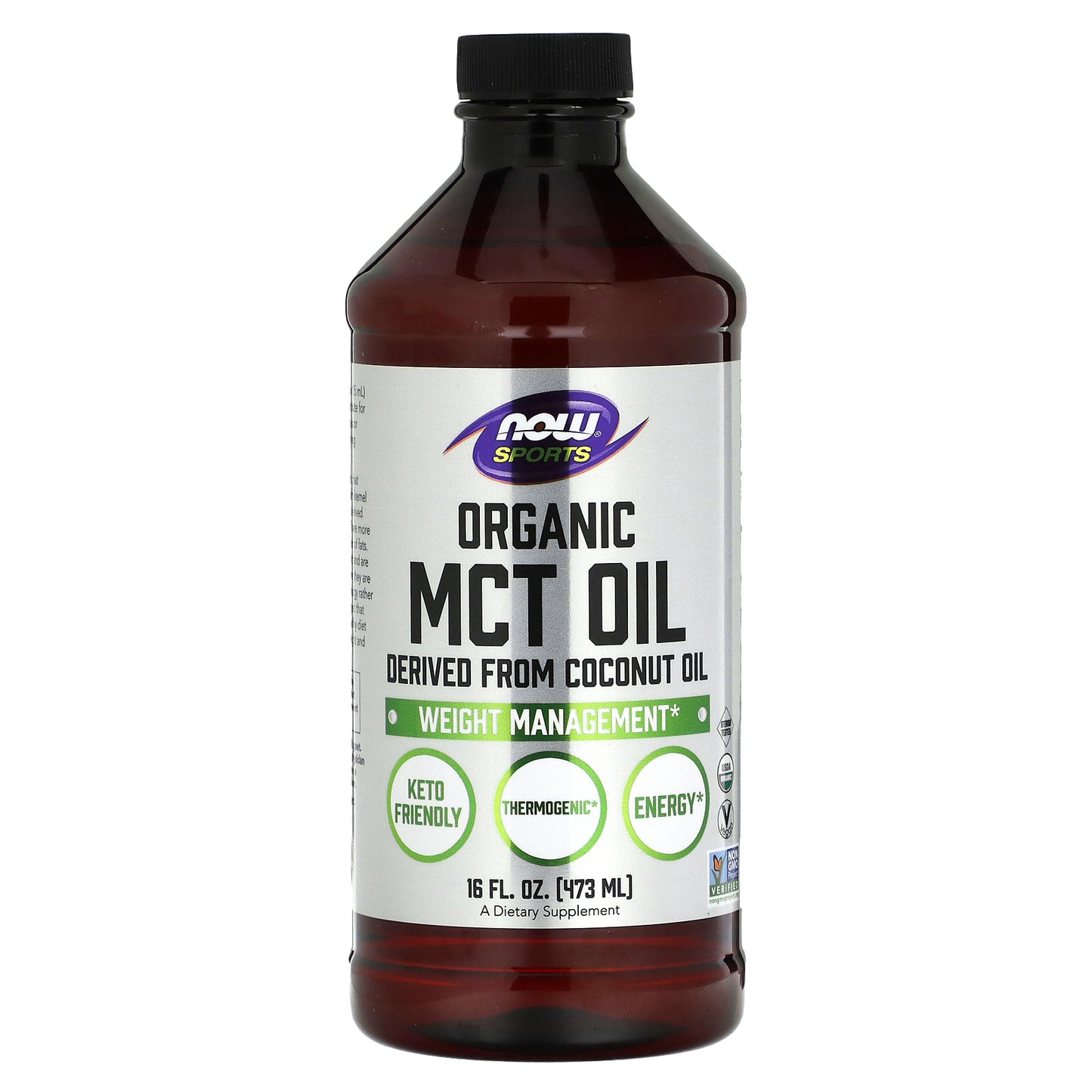 Now Foods, Sports, Organic MCT Oil, 16 fl OZ UPC 733739022356 | HiLife Vitamins