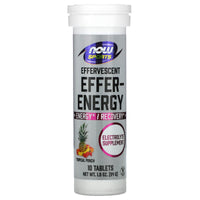 Now Foods, Effer Energy Recovery Tropical Punch, 10 Tablets UPC 733739022486 | HiLife Vitamins