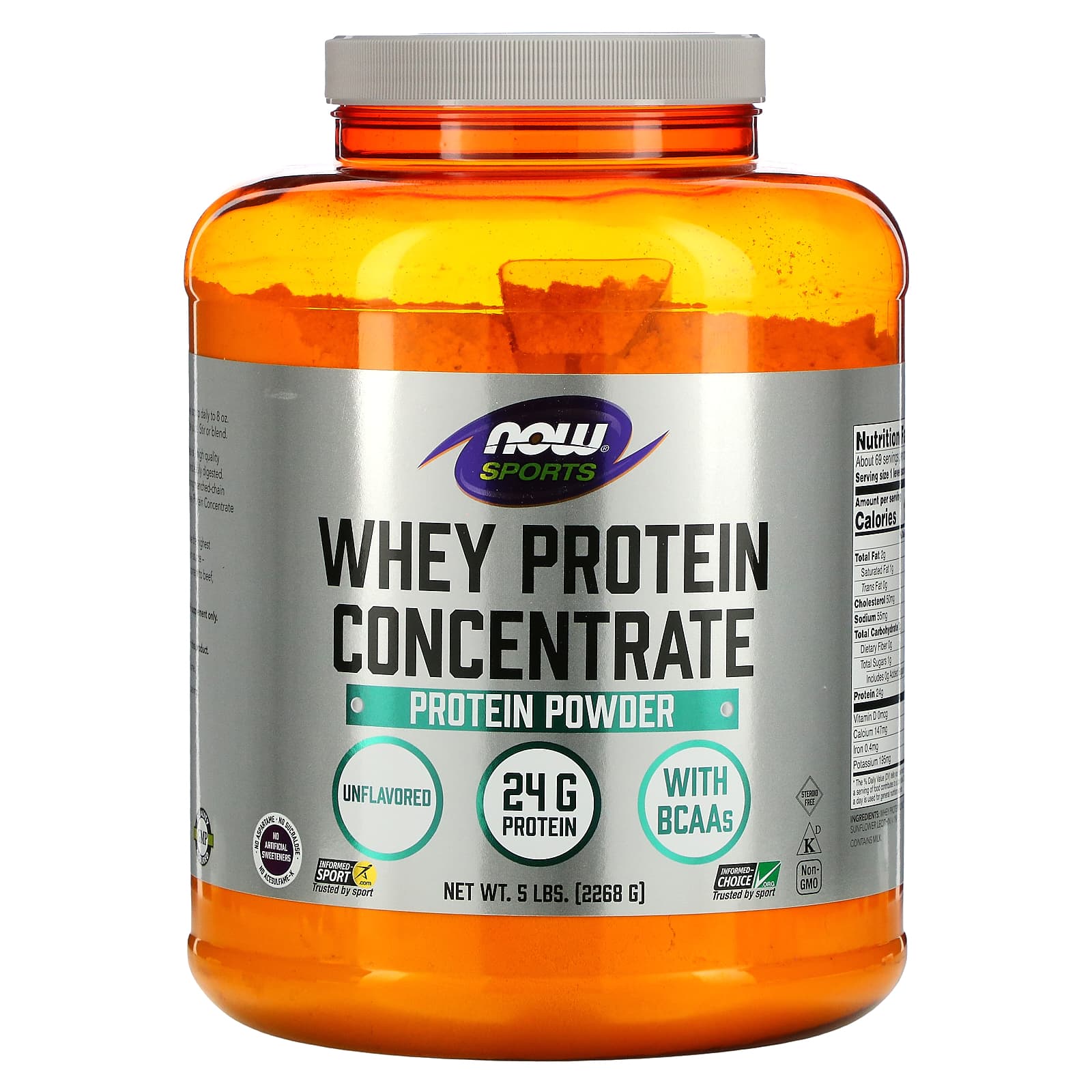 Now Foods, WHEY CONCENTRATE UNFLAVOR, 5 LB UPC 733739022998 | HiLife Vitamins