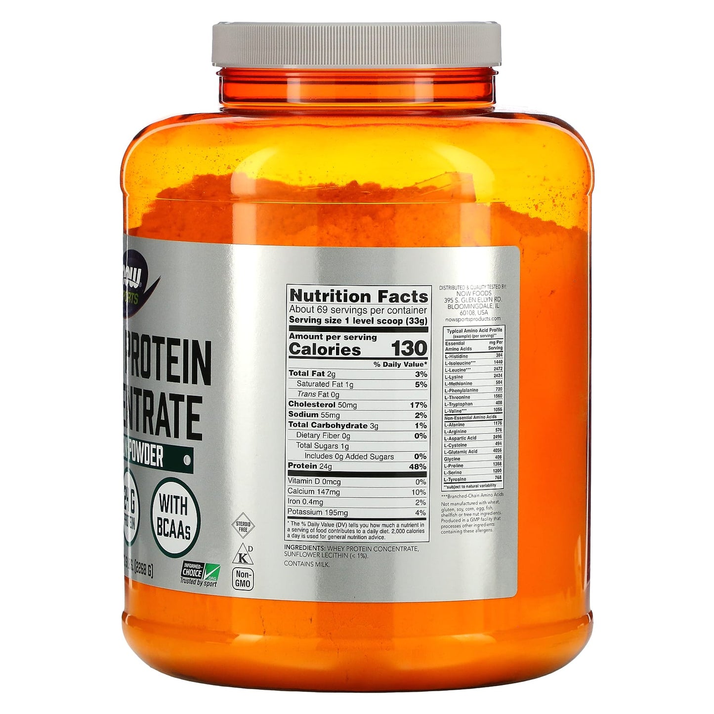 Now Foods, WHEY CONCENTRATE UNFLAVOR, 5 LB UPC 733739022998 | HiLife Vitamins