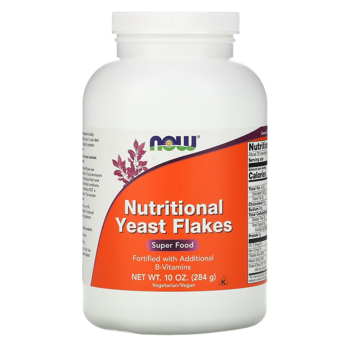 Now Foods, Nutritional Yeast Flakes, 10 OZ OZ UPC 733739024558 | HiLife Vitamins