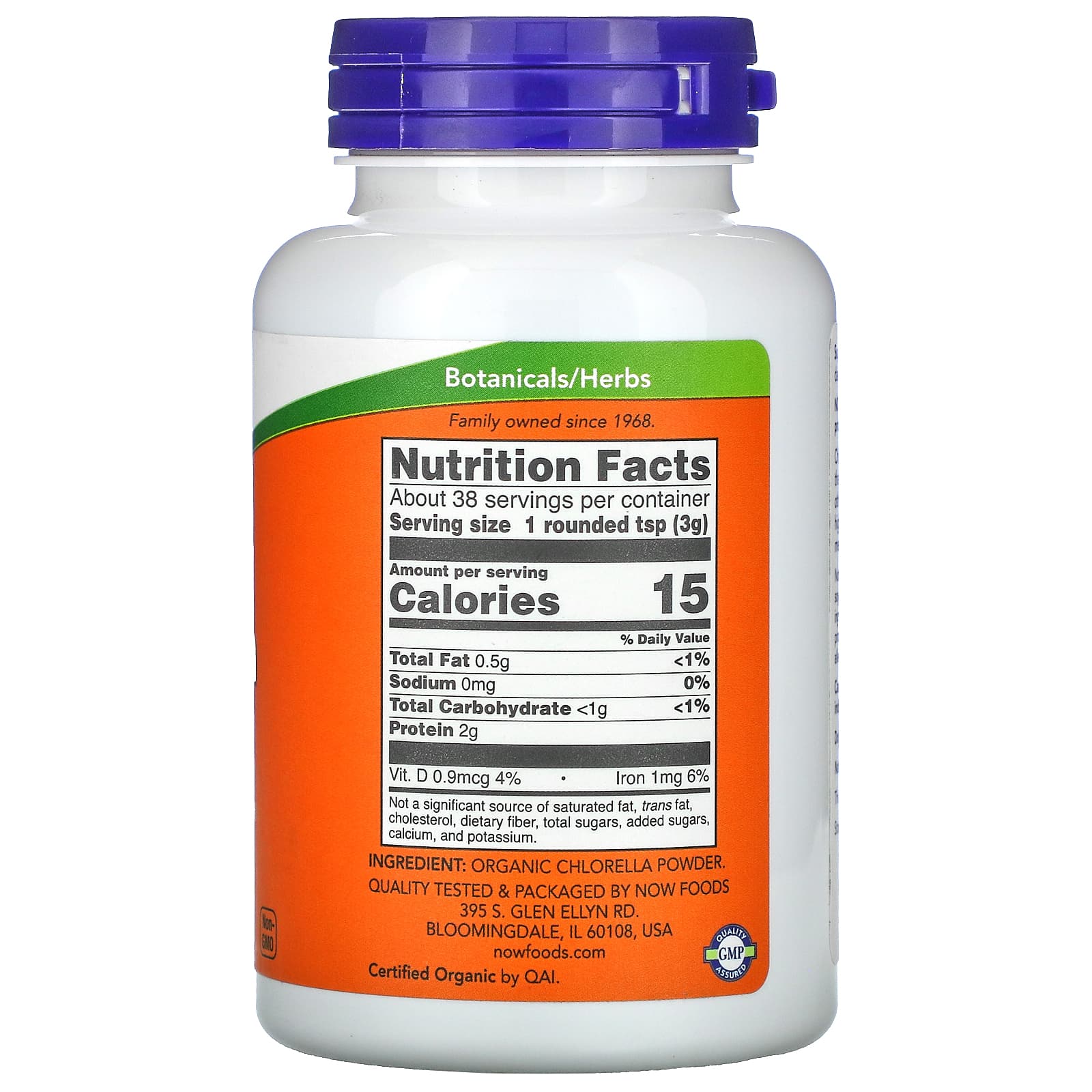 Now Foods, Chlorella Pure, 4 OZ Powder UPC 733739026361 | HiLife Vitamins