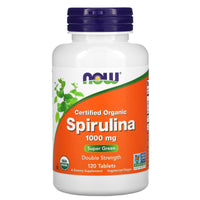 Now Foods, ORGANIC SPIRULINA 1000MG, 120 Tablets UPC 733739027153 | HiLife Vitamins