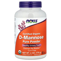 Now Foods, Certified Organic D-Mannose Pure Powder, 6 oz (170 g) Powder UPC 733739028099 | Hilife Vitamins