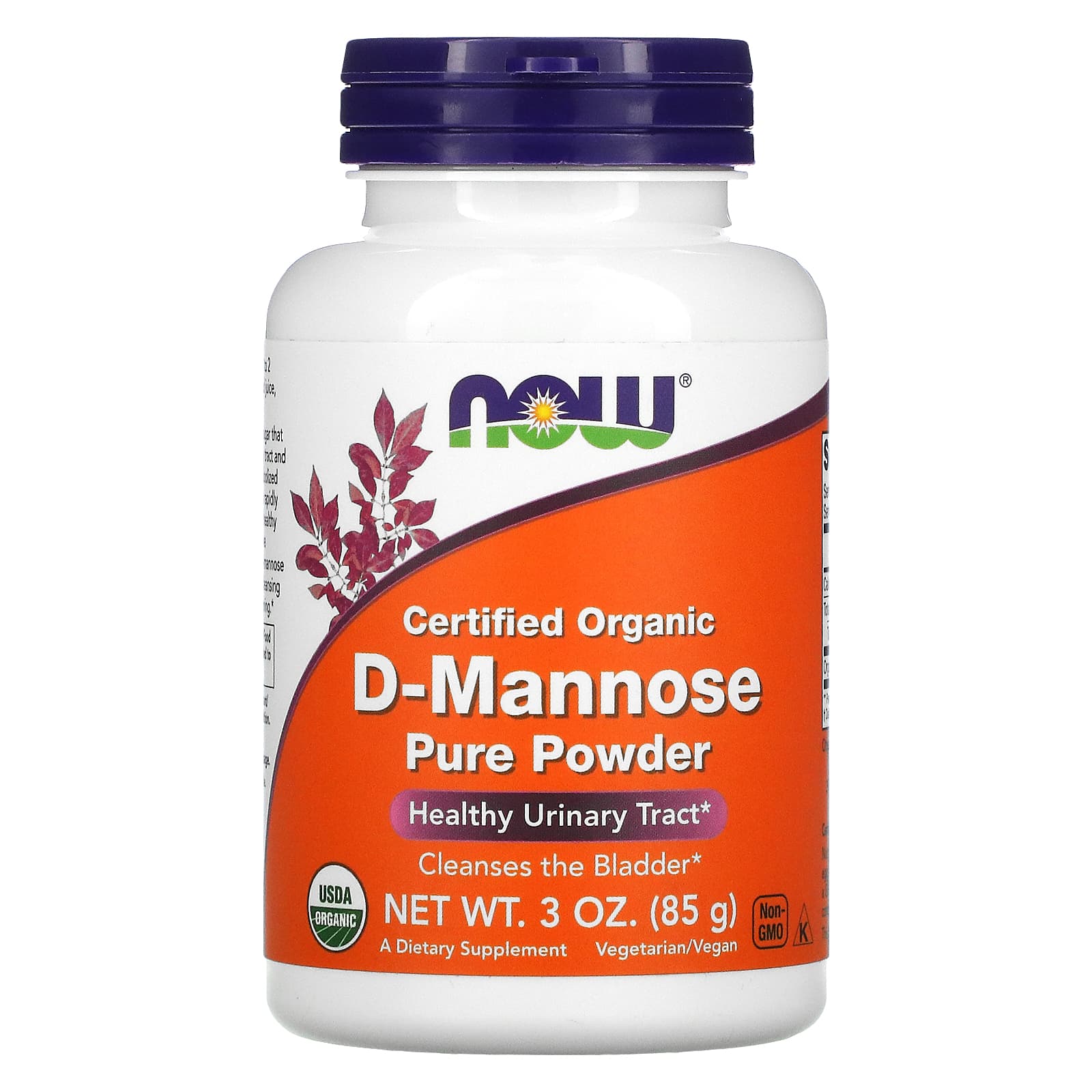 Now Foods, D-Mannose Pure Powder, 3 Oz UPC 733739028105 | HiLife Vitamins
