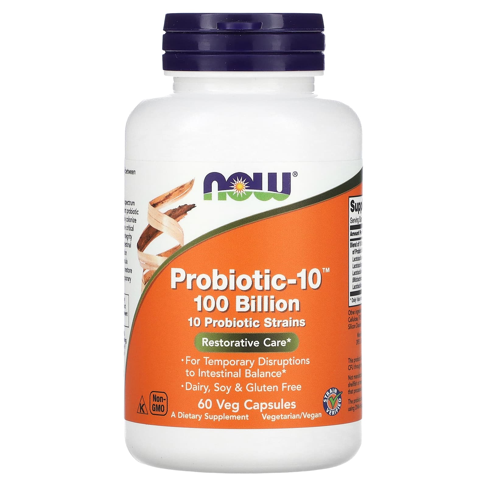 Now Foods, PROBIOTIC-10 100 BILLION, 60 Veg Caps UPC 733739029041 | HiLife Vitamins