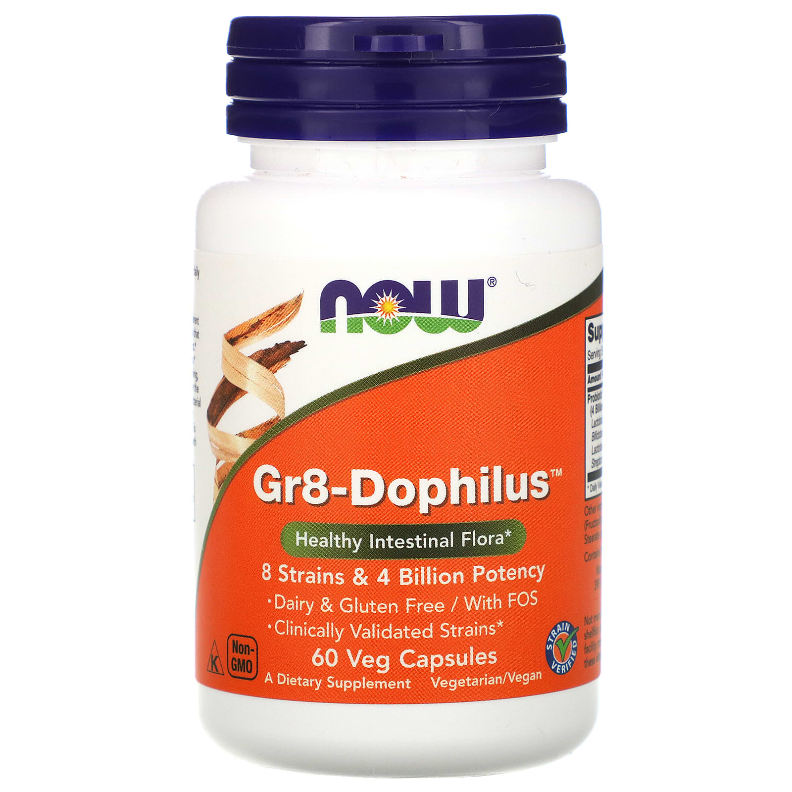 Now Foods, Gr 8 Dophilus - Enteric Coated 60, 60 Vegetarian Capsules UPC 733739029126 | HiLife Vitamins