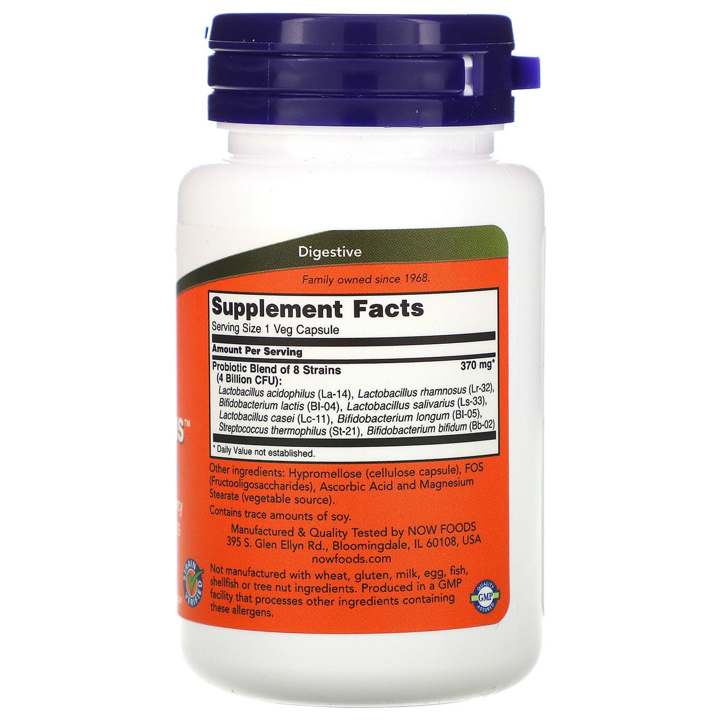 Now Foods, Gr 8 Dophilus - Enteric Coated 60, 60 Vegetarian Capsules UPC 733739029126 | HiLife Vitamins