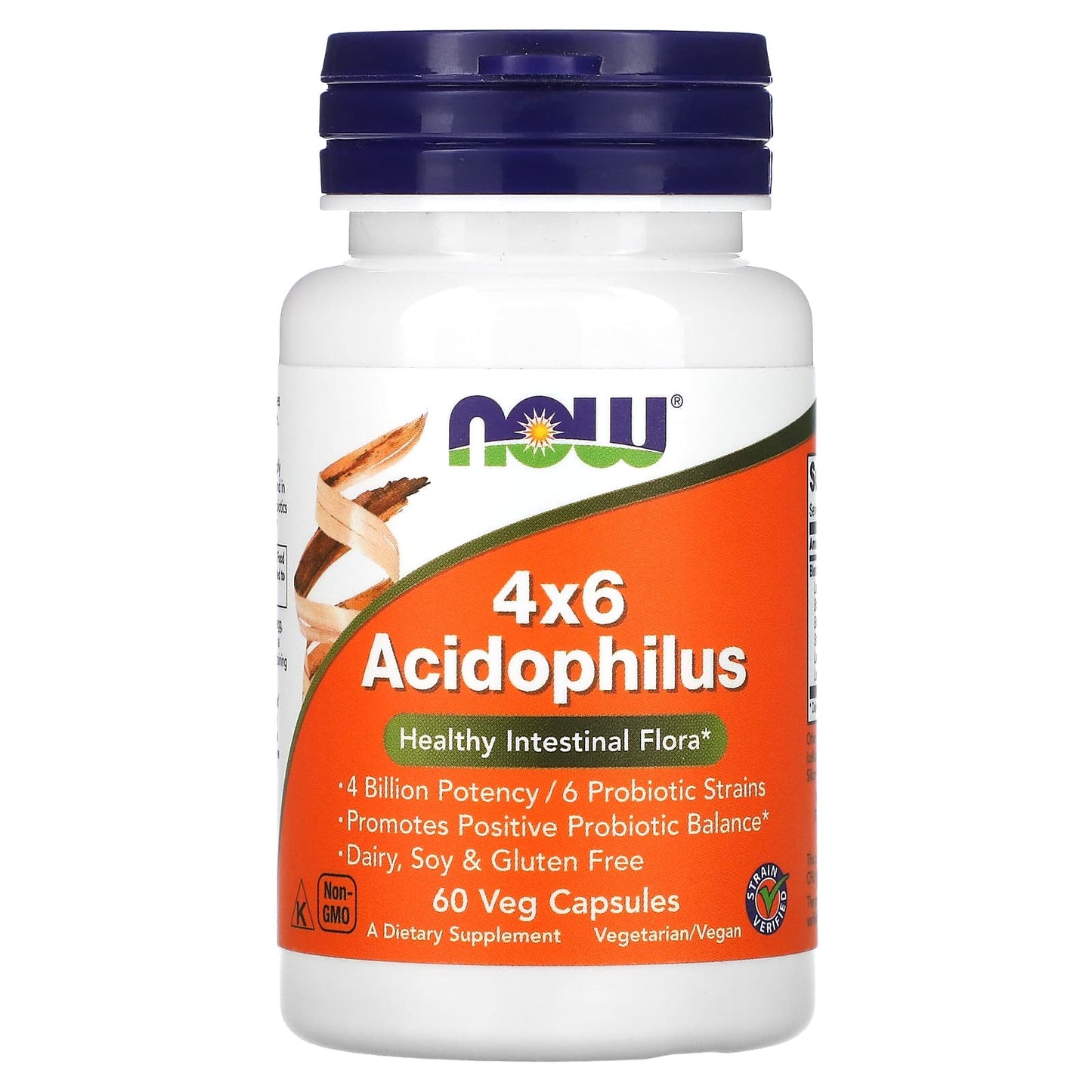 Now Foods, Acidophilus 4 X 6, 60 Capsules UPC 733739029201 | HiLife Vitamins